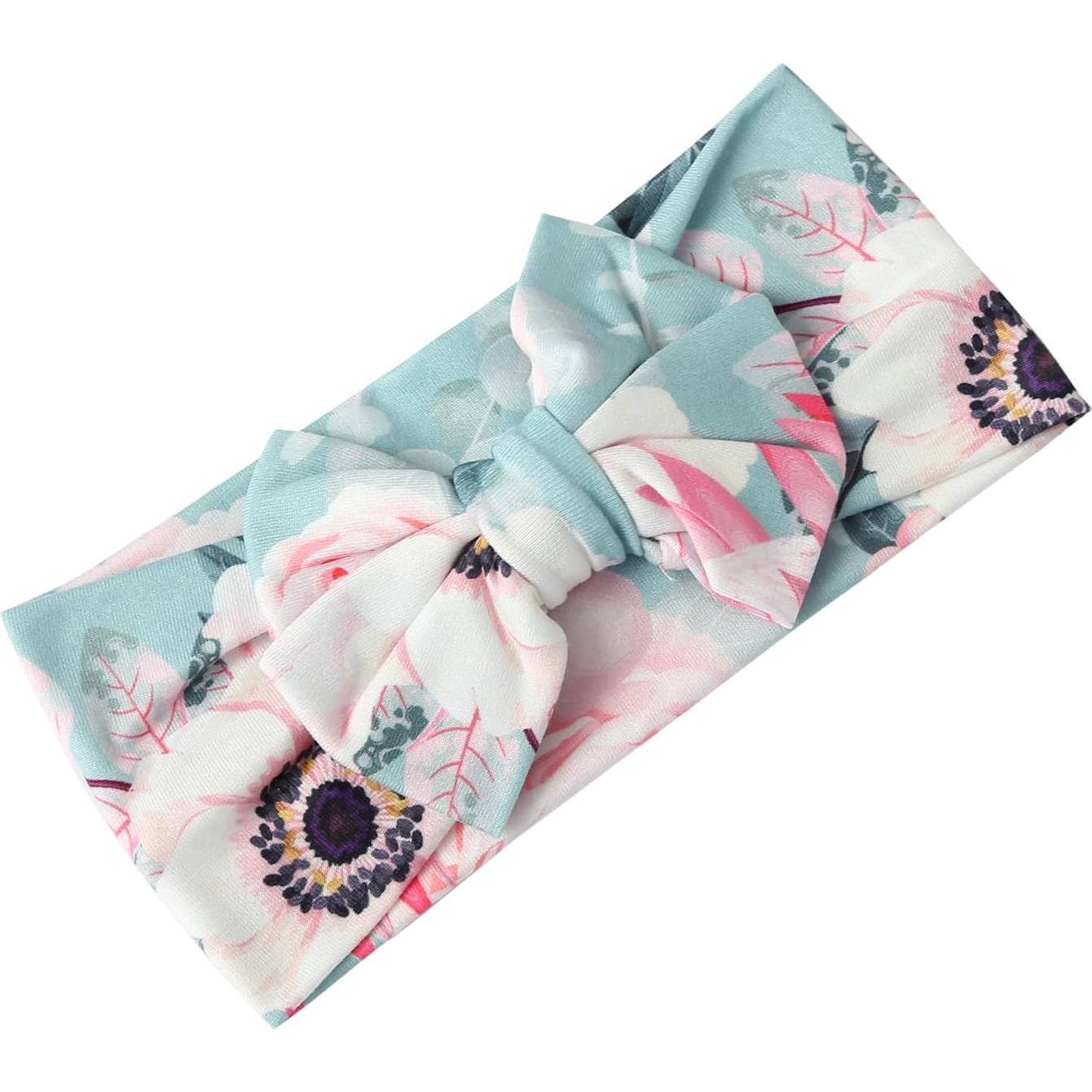 Conjunto Manta Swaddle y Diadema Bebé Galabloomer Floral