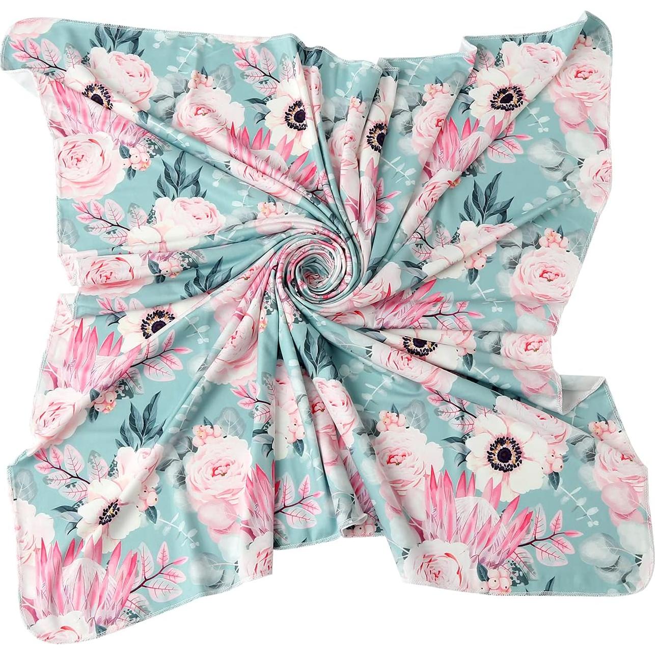 Conjunto Manta Swaddle y Diadema Bebé Galabloomer Floral