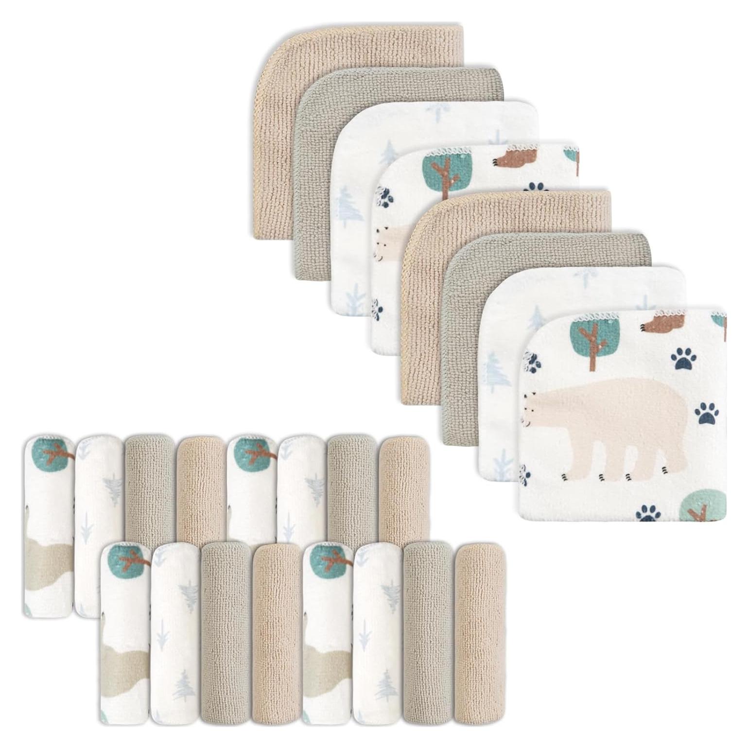 Toallitas de Baño Softan para Bebés 24 Pcs Ultra Suaves 22.86 cm