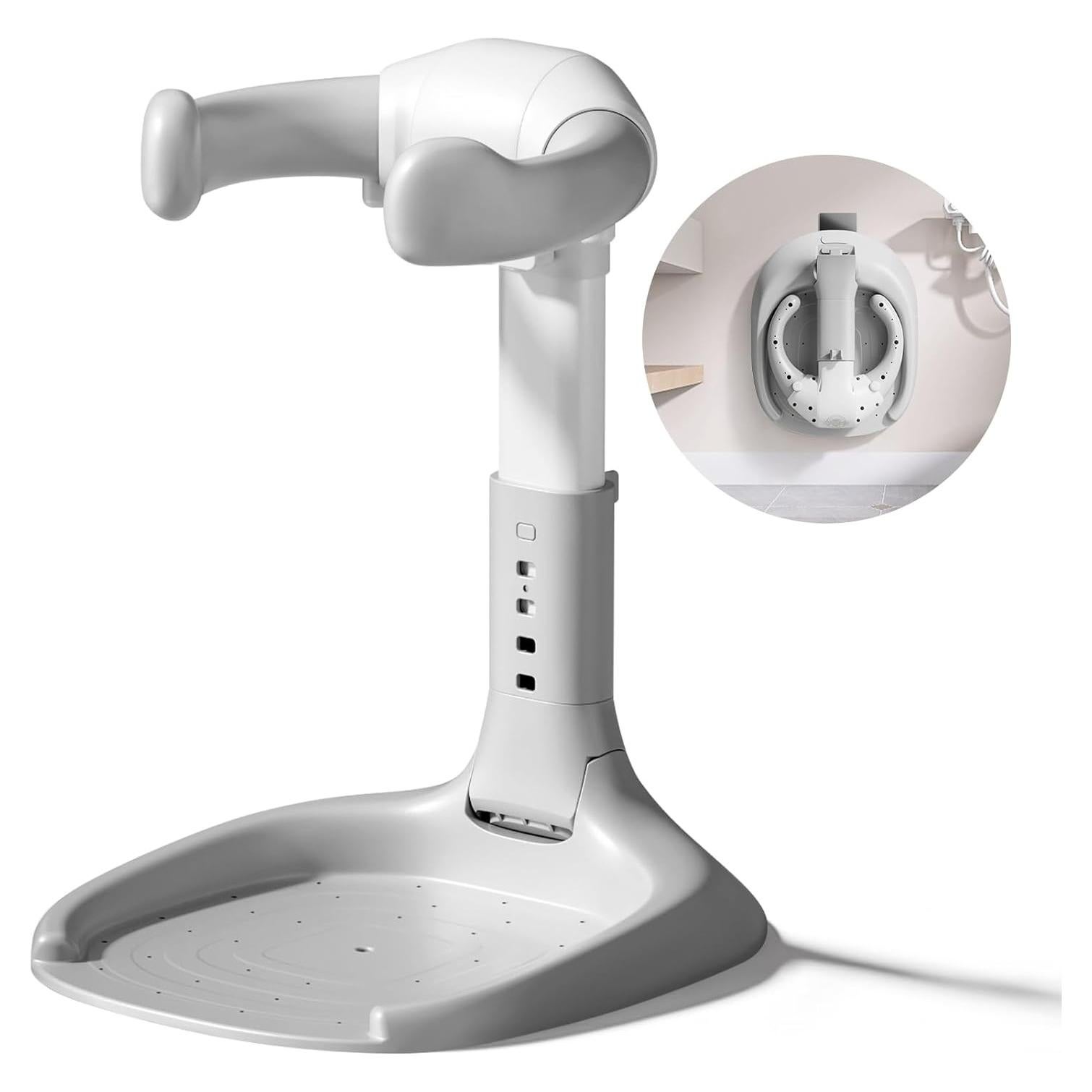Soporte de Ducha para Bebés Xuysi Ajustable y Plegable Gris