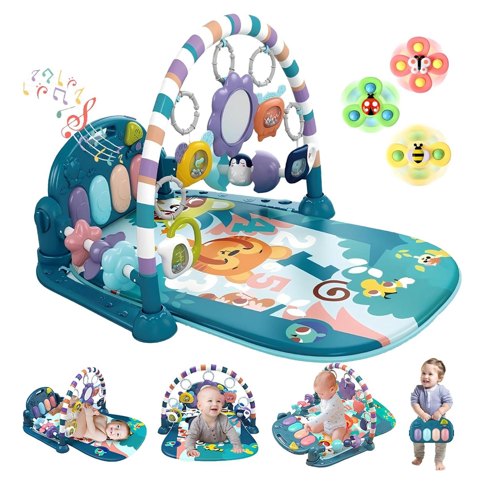 Alfombra de Juego Musical GUGUKUKU para Bebés 6 en 1 Azul