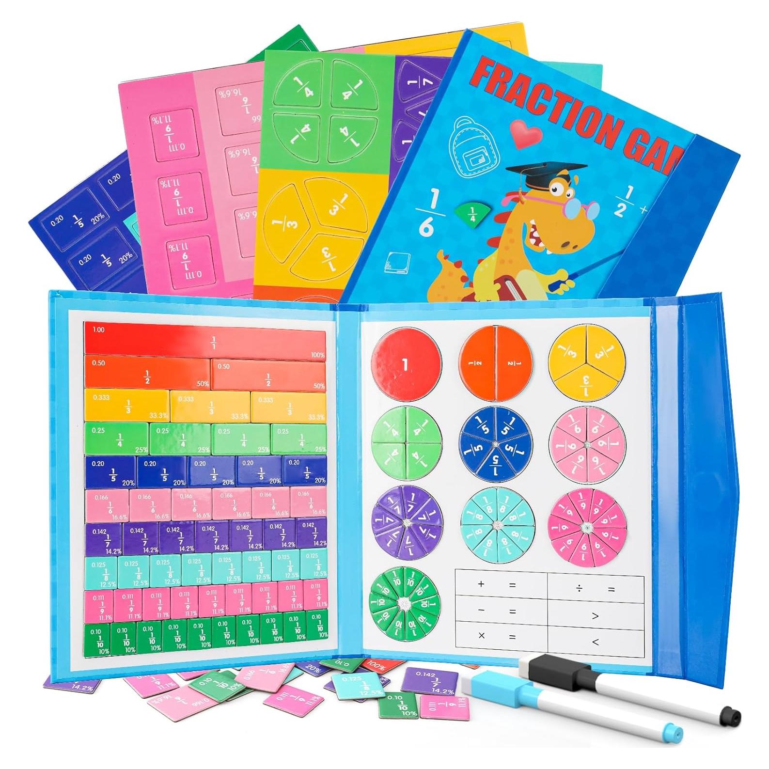 Rompecabezas Educativo Magnético FIPKE de Fracciones 110 Piezas