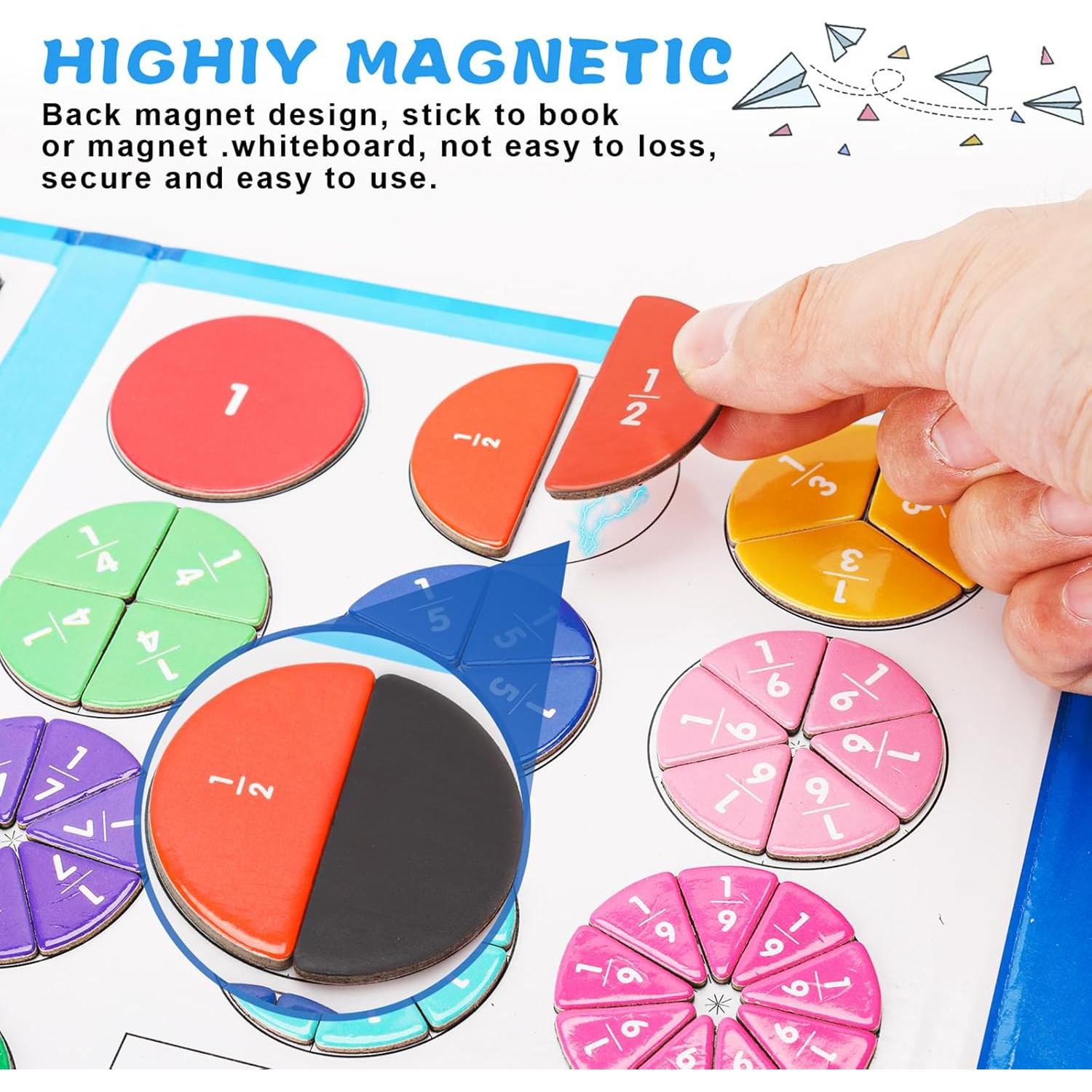 Rompecabezas Educativo Magnético FIPKE de Fracciones 110 Piezas