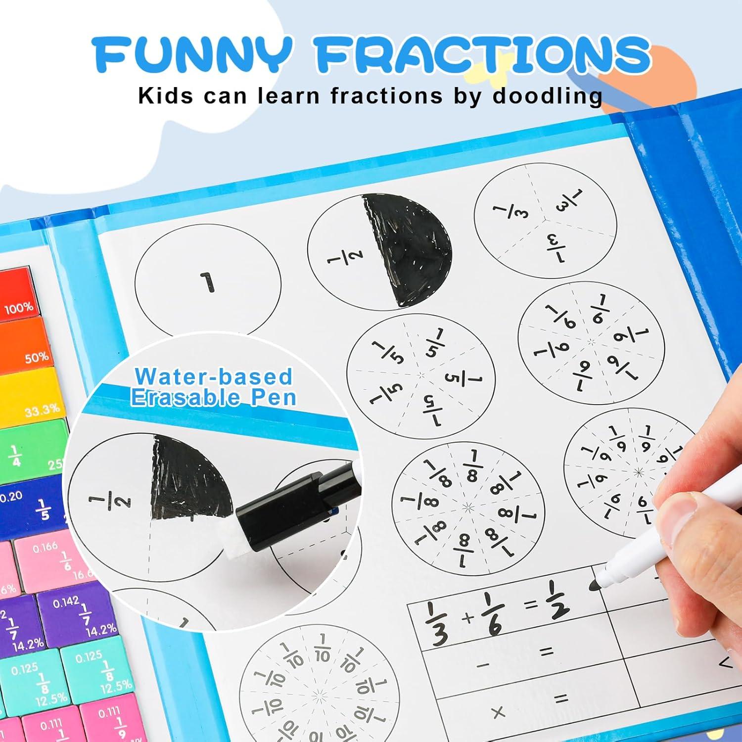 Rompecabezas Educativo Magnético FIPKE de Fracciones 110 Piezas