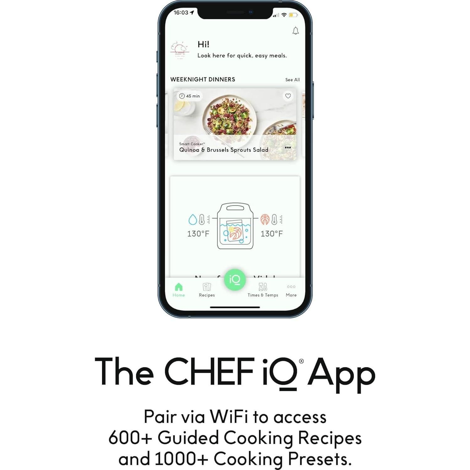Olla de Presión Inteligente CHEF iQ 6 Cuartos con WiFi y Balanza
