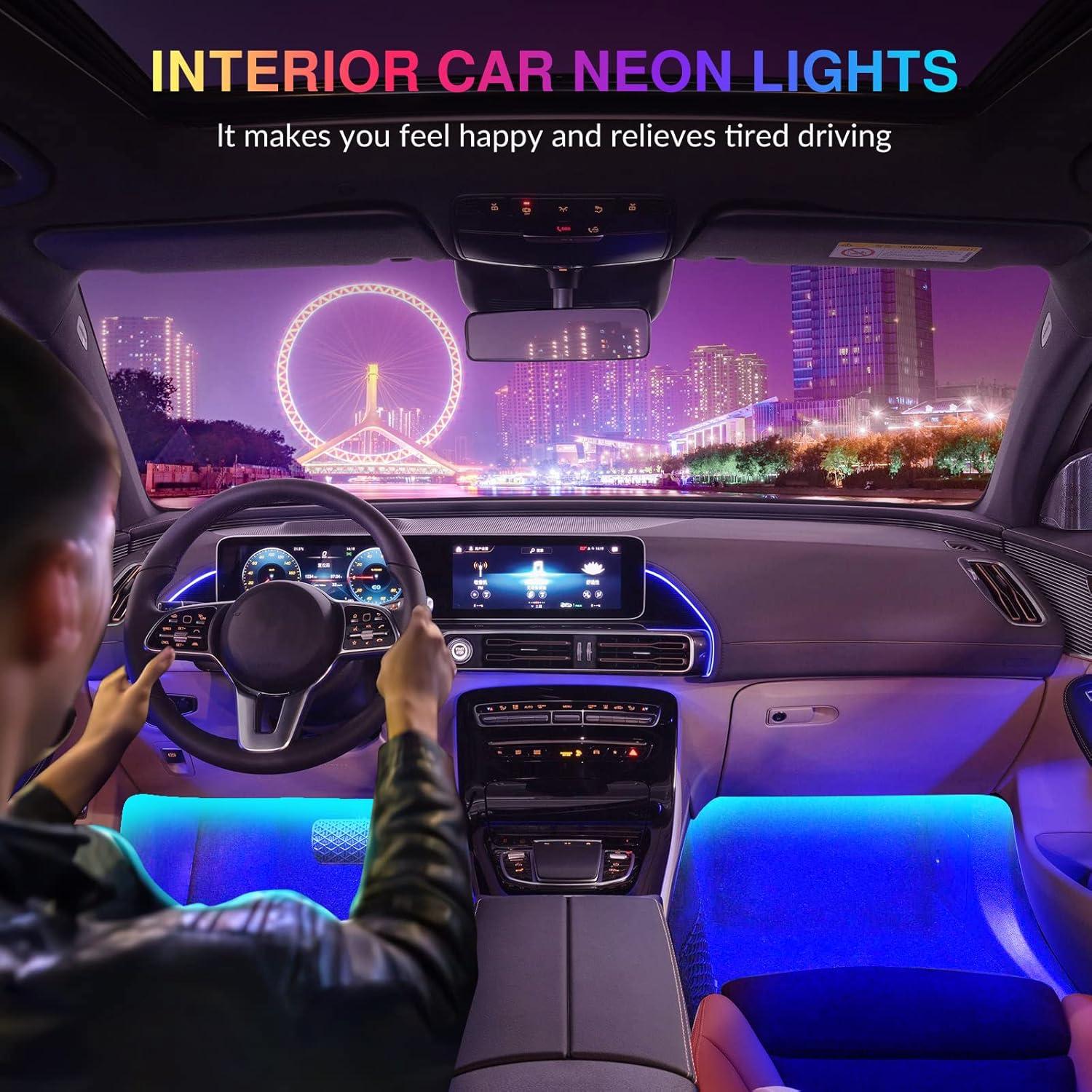 Luces LED de Carro Interior ETINAS 68 LEDs RGB Control APP