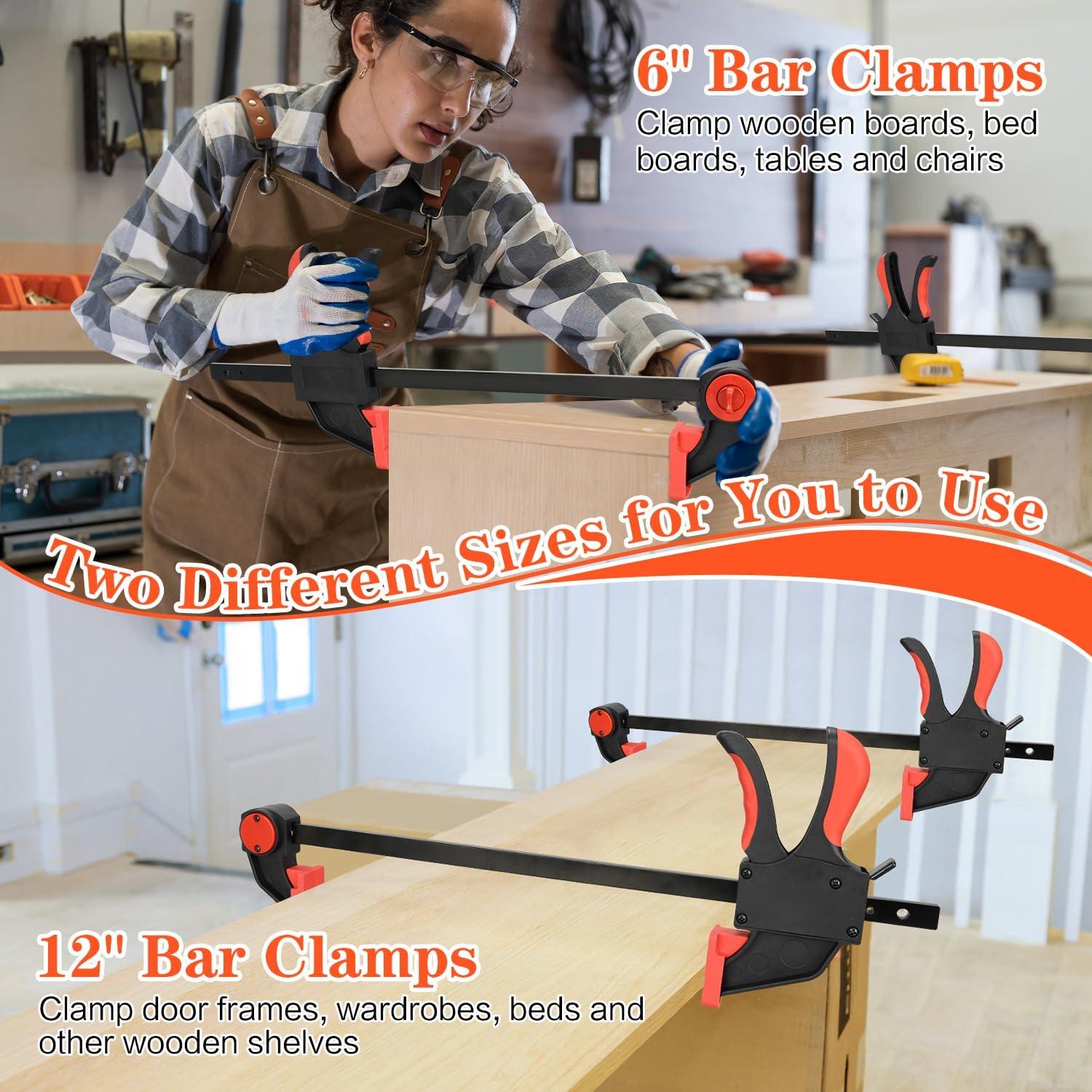 Juego de 10 Abrazaderas de Barra DkOvn 30.48cm y 15.24cm