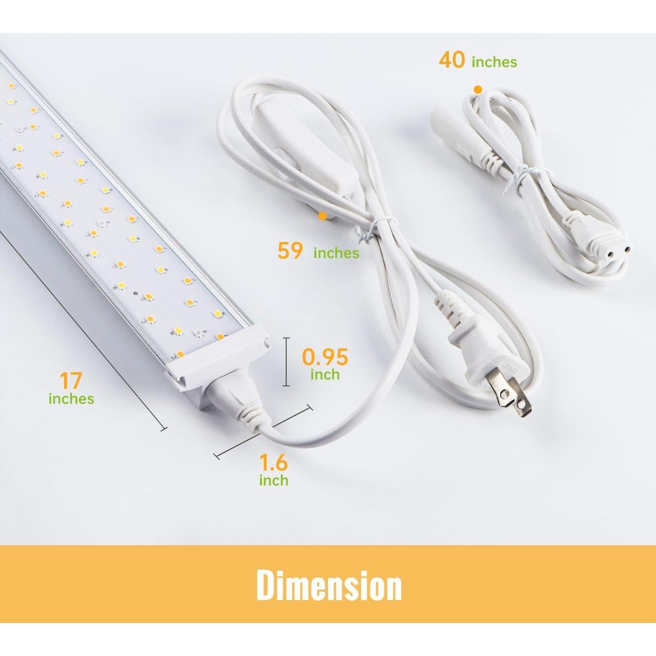 Luces de Cultivo LED 1.4FT SpeePlant 36W Espectro Completo