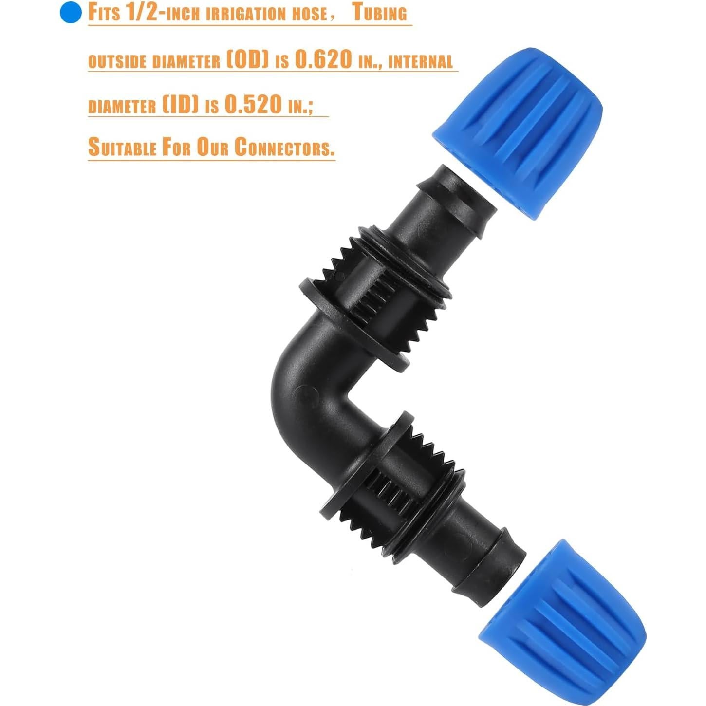 10 Accesorios de Codo para Riego por Goteo FULAIERGD 1/2"