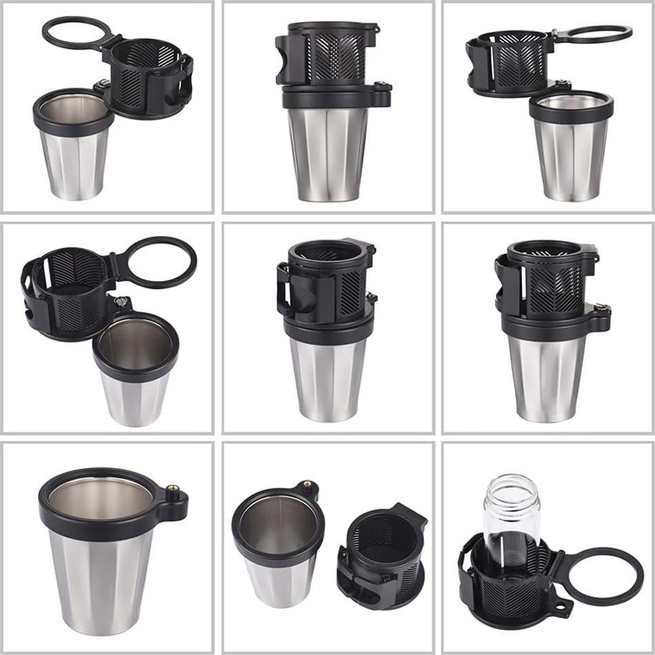 Soporte para Tazas 3 en 1 ATMOMO Ajuste Universal Negro