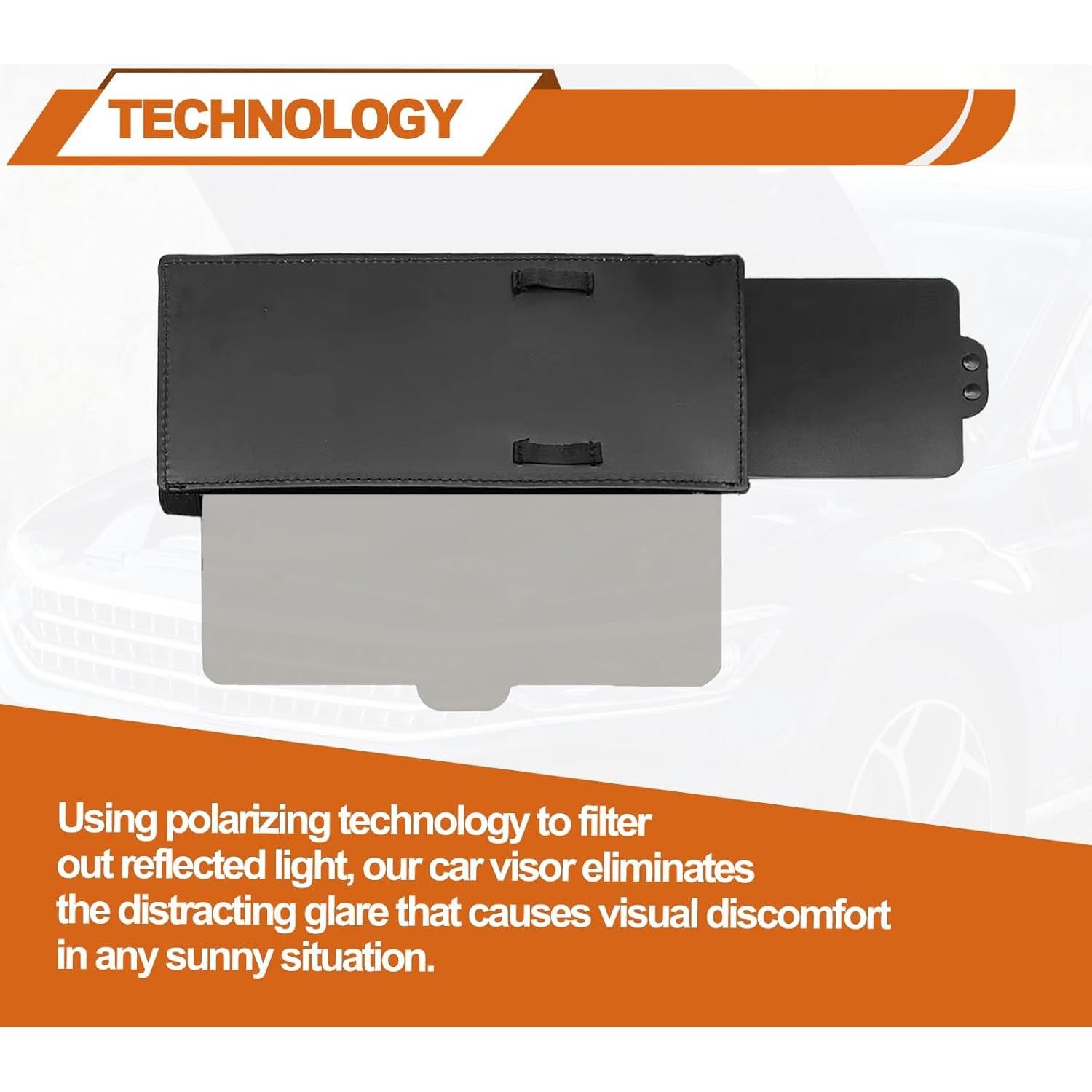 Extensor de Visera Solar Vrasly Universal Antirreflejo Negro