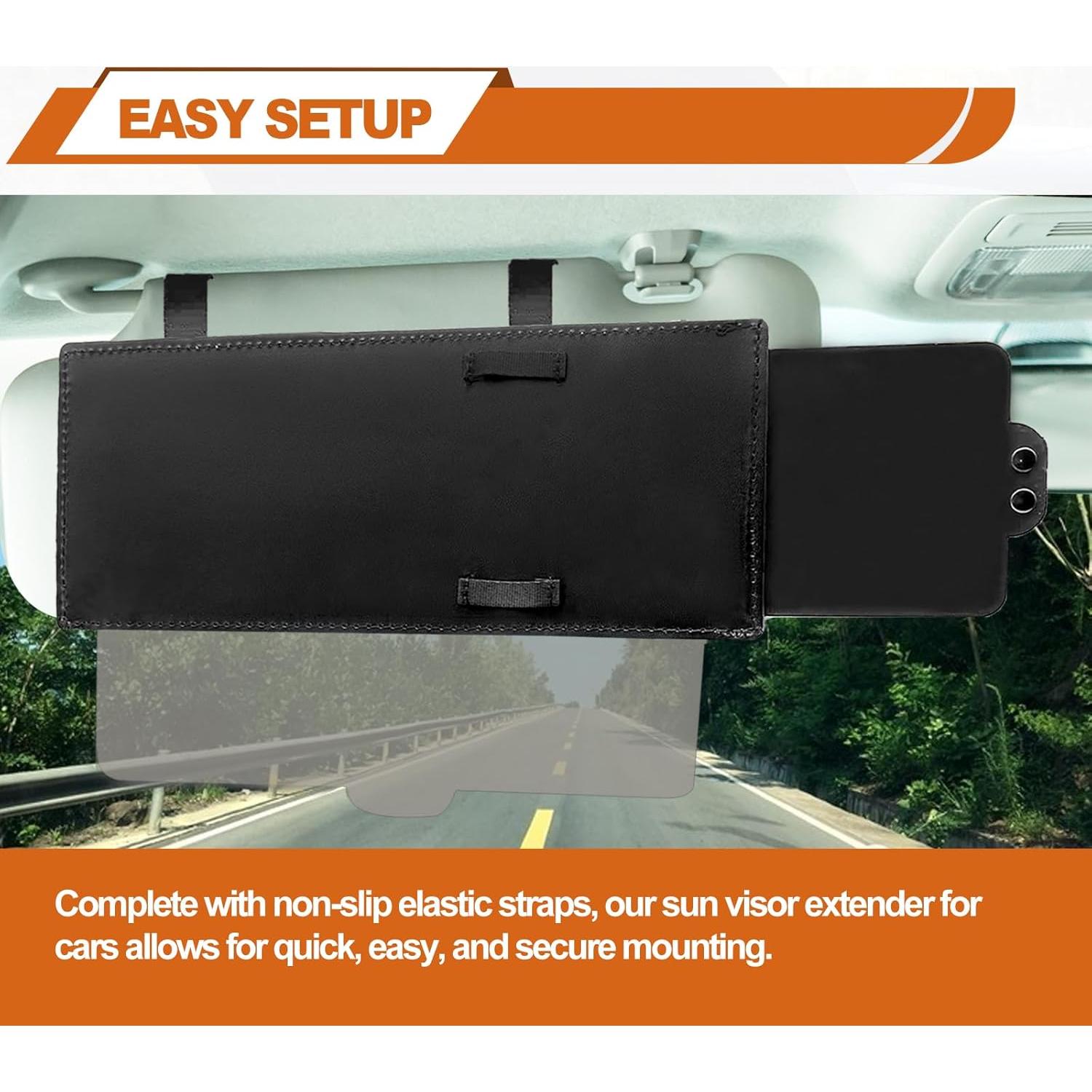 Extensor de Visera Solar Vrasly Universal Antirreflejo Negro