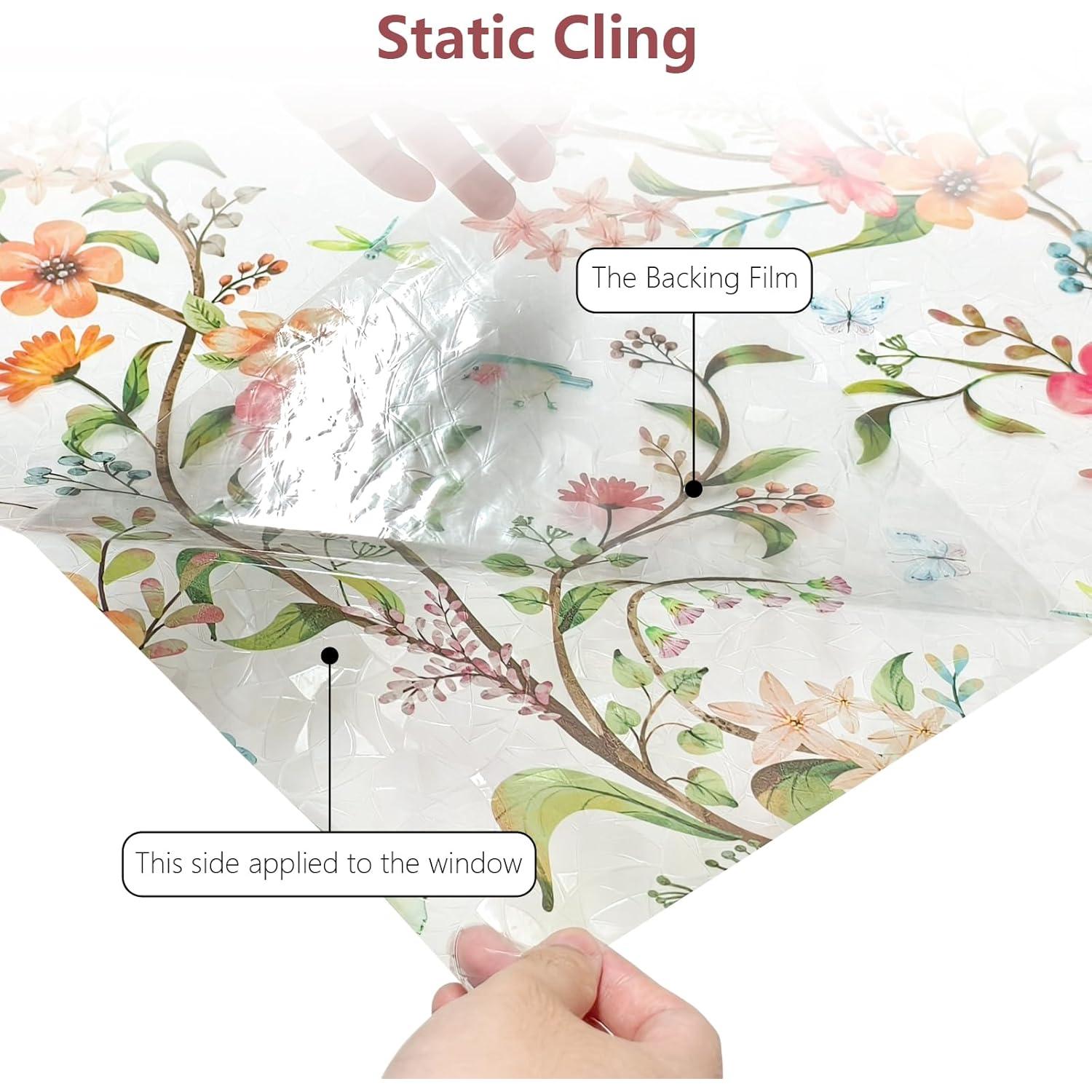 Película de Privacidad NINETREX 44.5x200cm Anti UV Flor Galsang