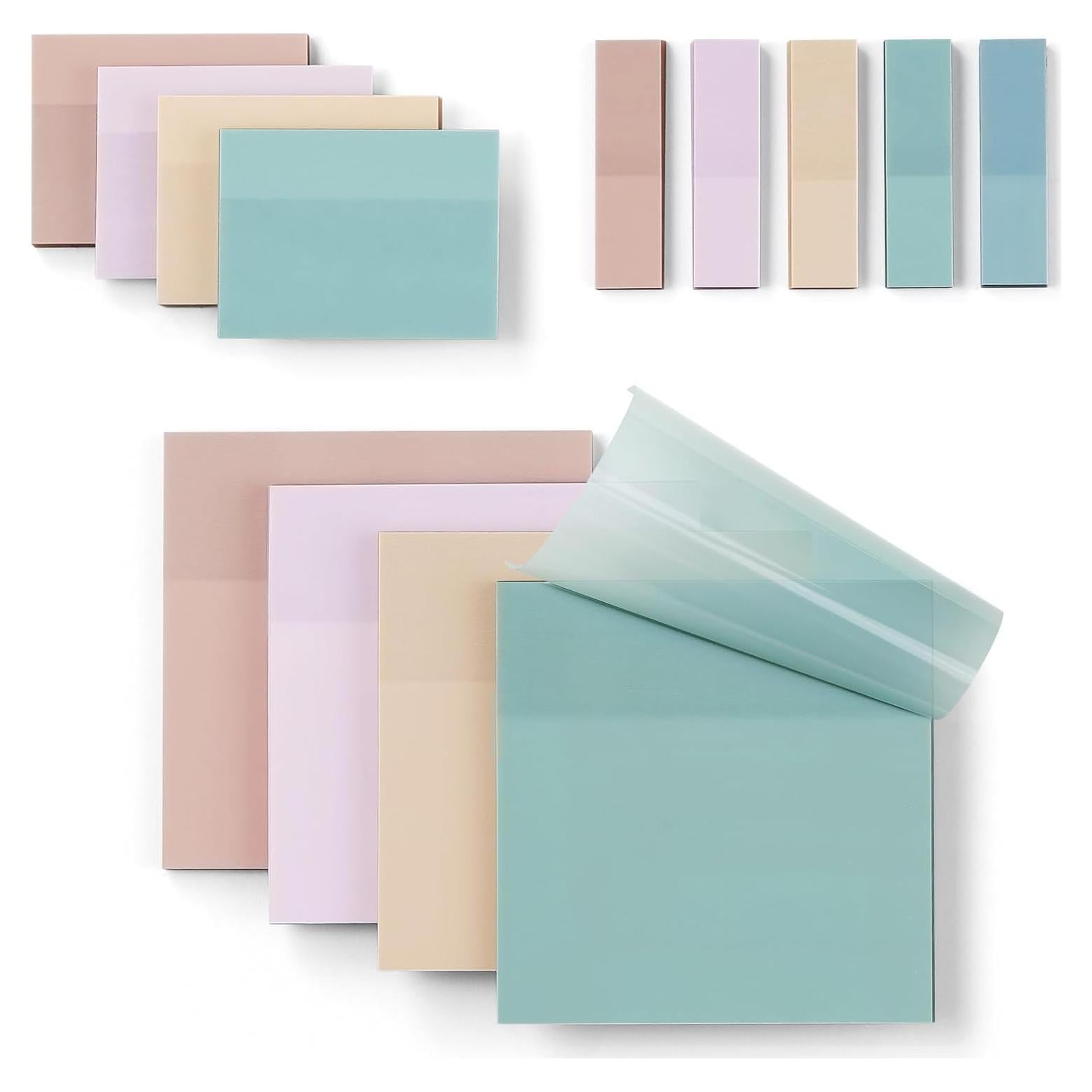 Notas Adhesivas Transparentes VITEVER 650 Hojas 5 Colores