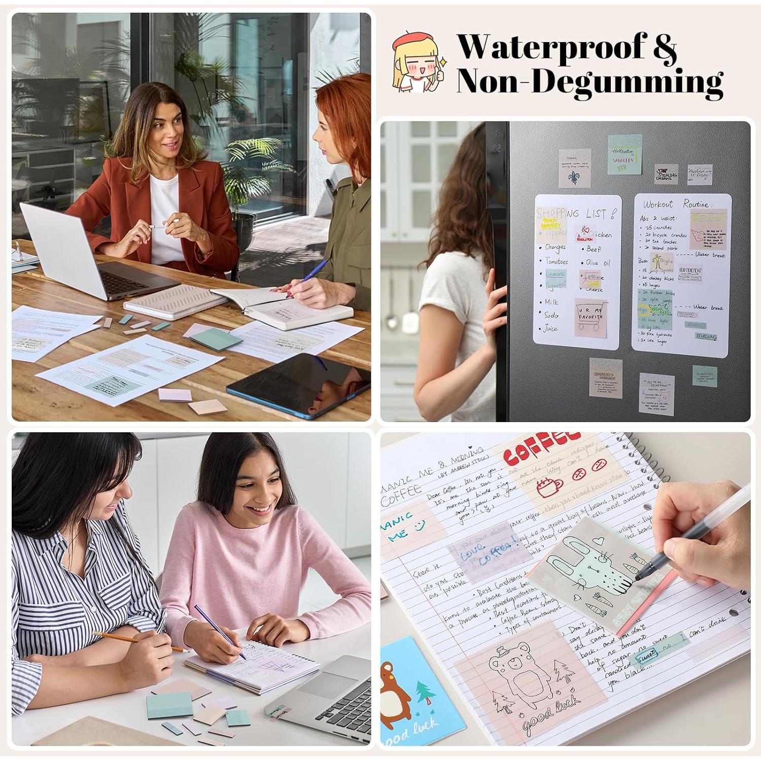 Notas Adhesivas Transparentes VITEVER 650 Hojas 5 Colores