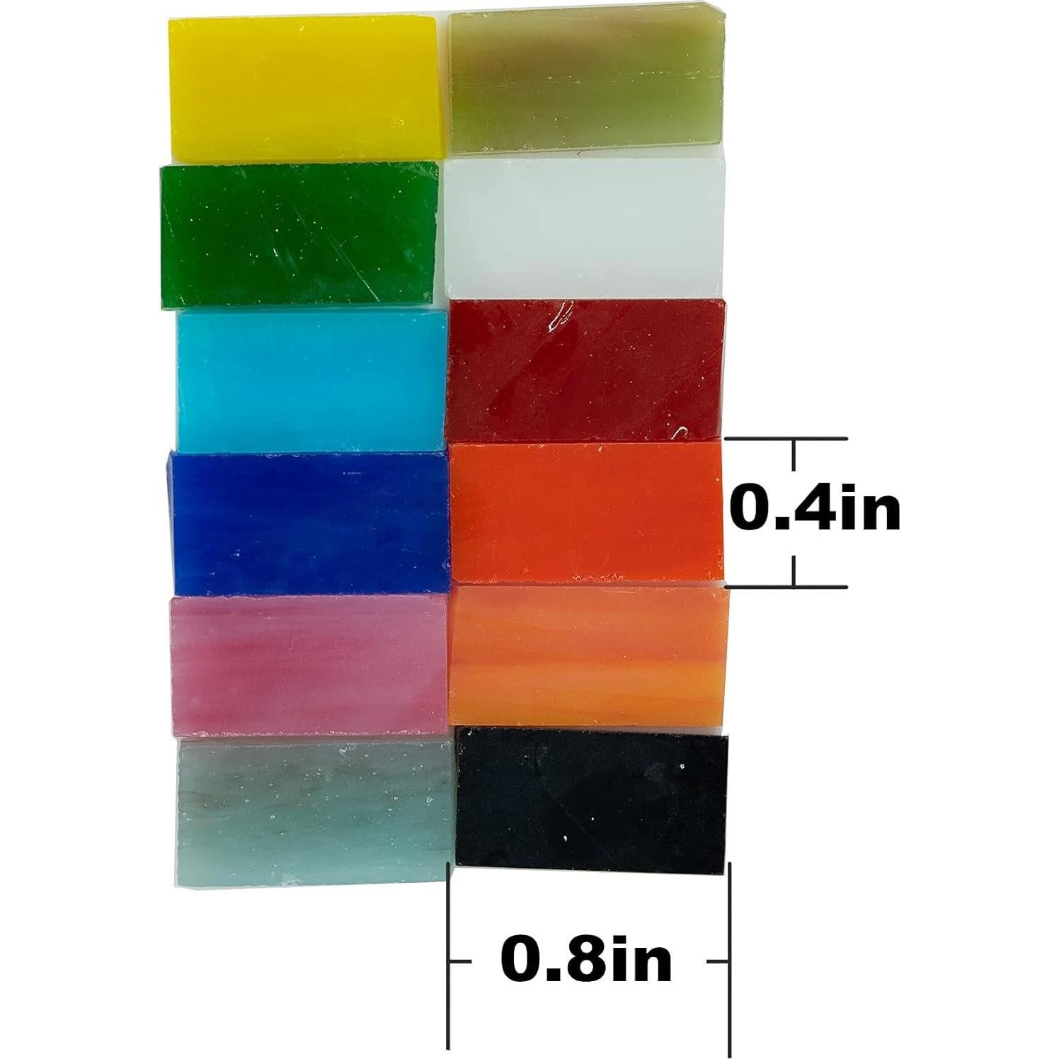 Azulejos de mosaico de vidrio Esweny 400g colores surtidos