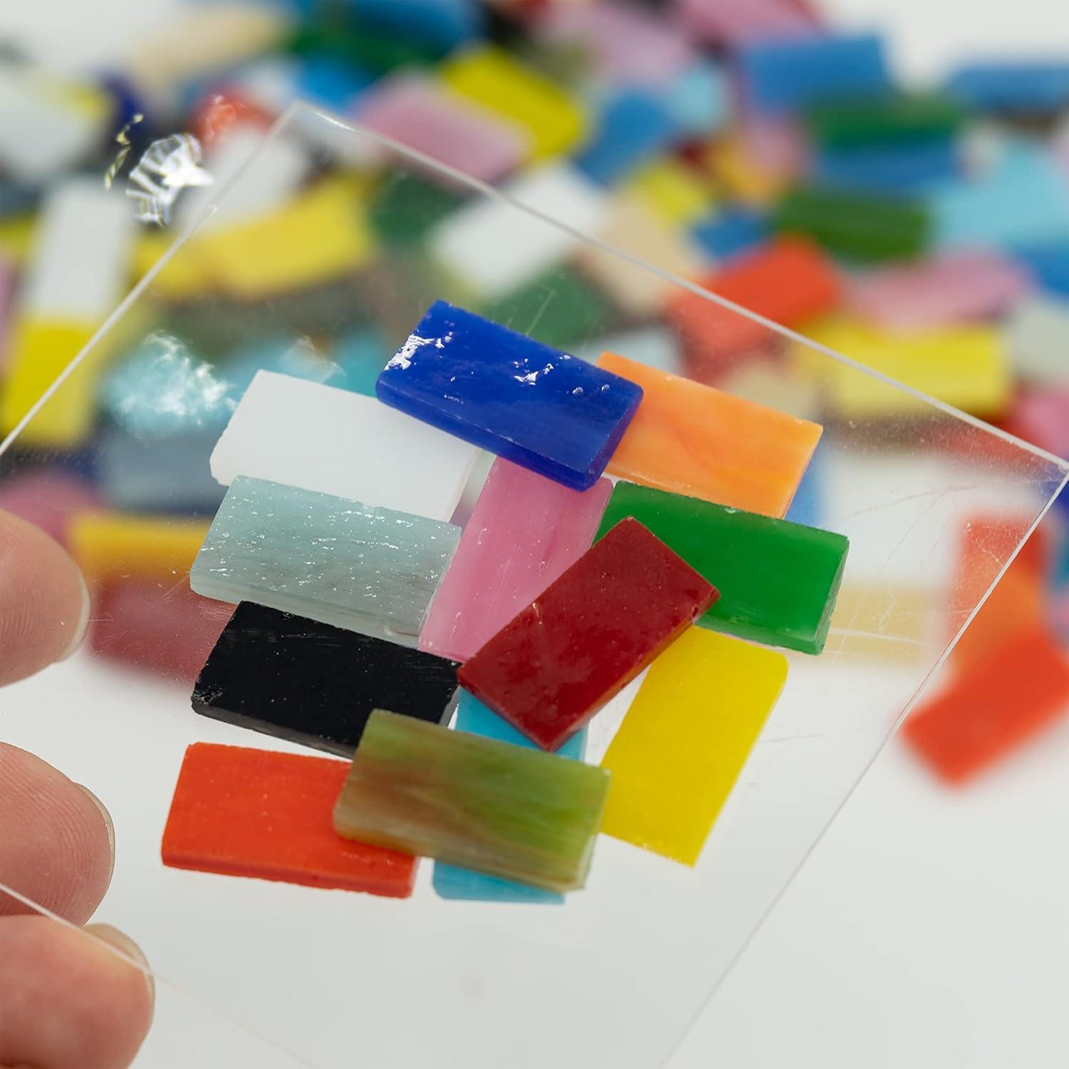 Azulejos de mosaico de vidrio Esweny 400g colores surtidos