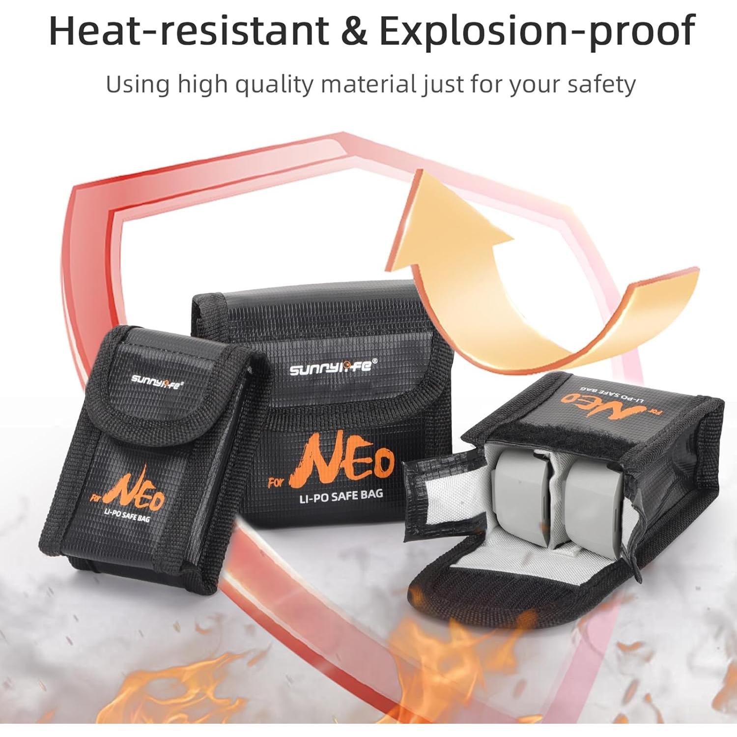 Bolsa Lipo Sinyutia para Batería DJI NEO a Prueba de Fuego