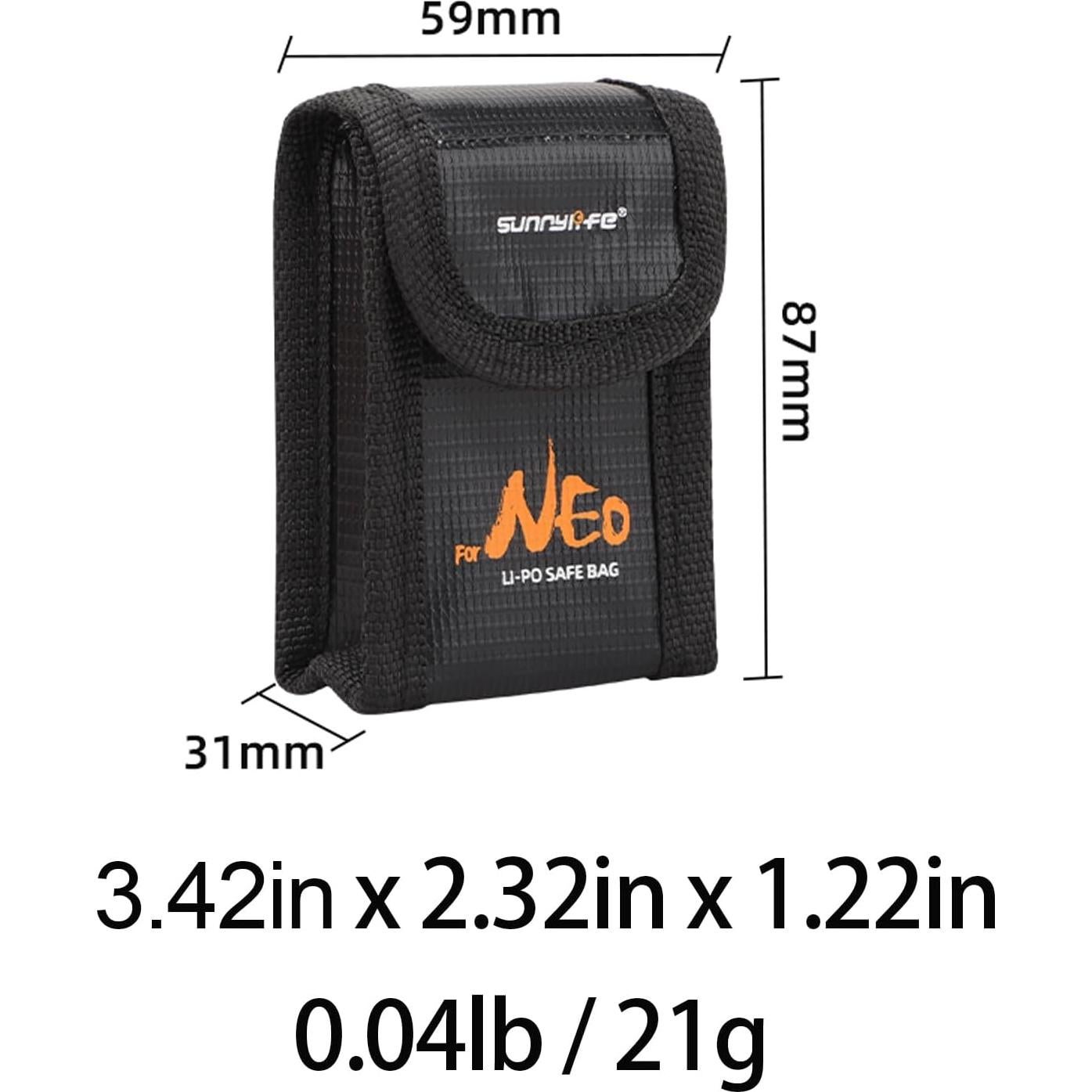 Bolsa Lipo Sinyutia para Batería DJI NEO a Prueba de Fuego