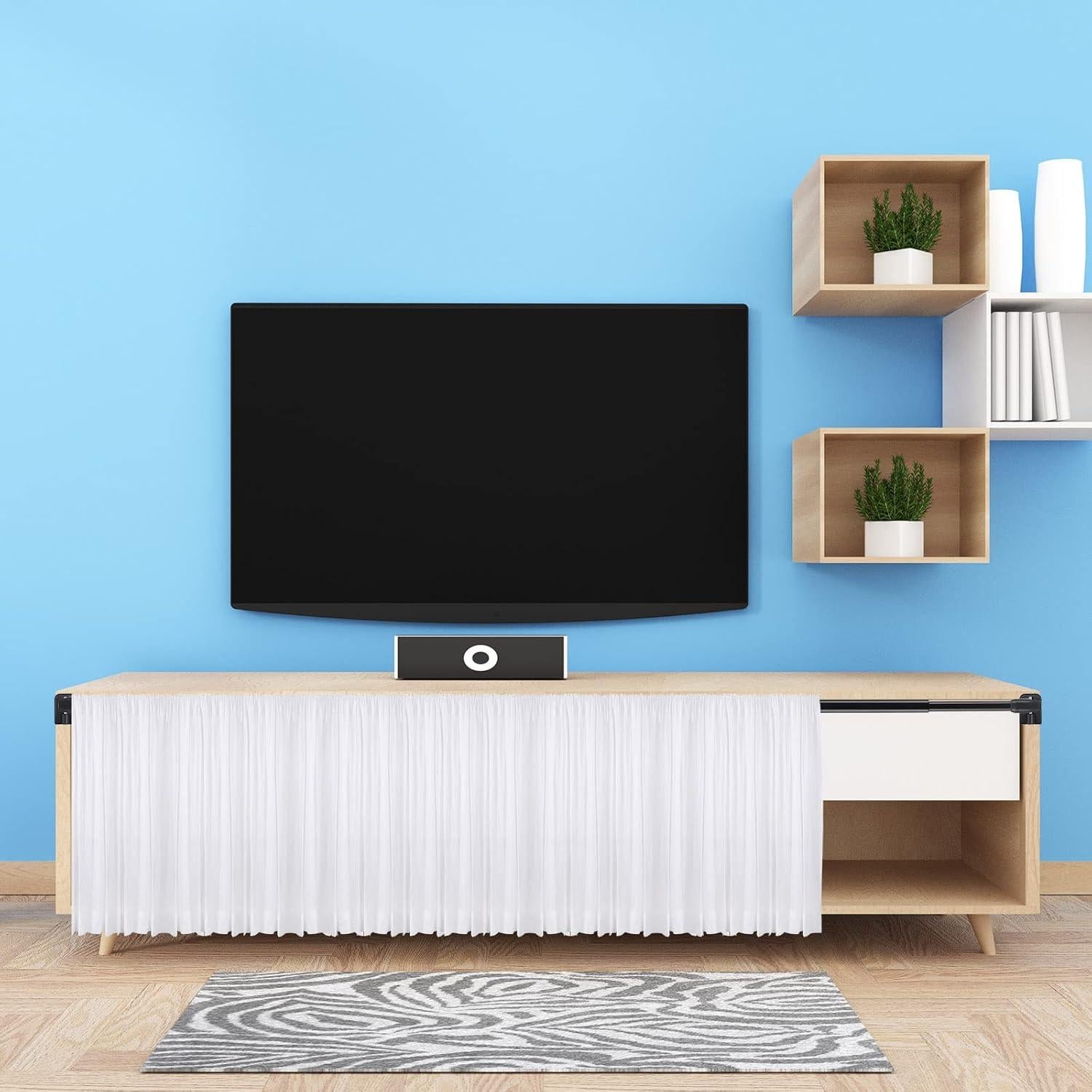 Jetec Varillas de Cortina Ajustables 6 Piezas 40-70 cm Negro