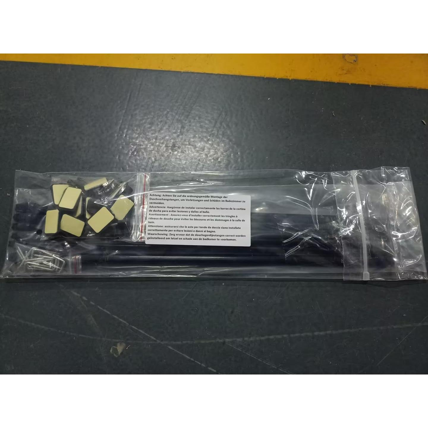 Jetec Varillas de Cortina Ajustables 6 Piezas 40-70 cm Negro