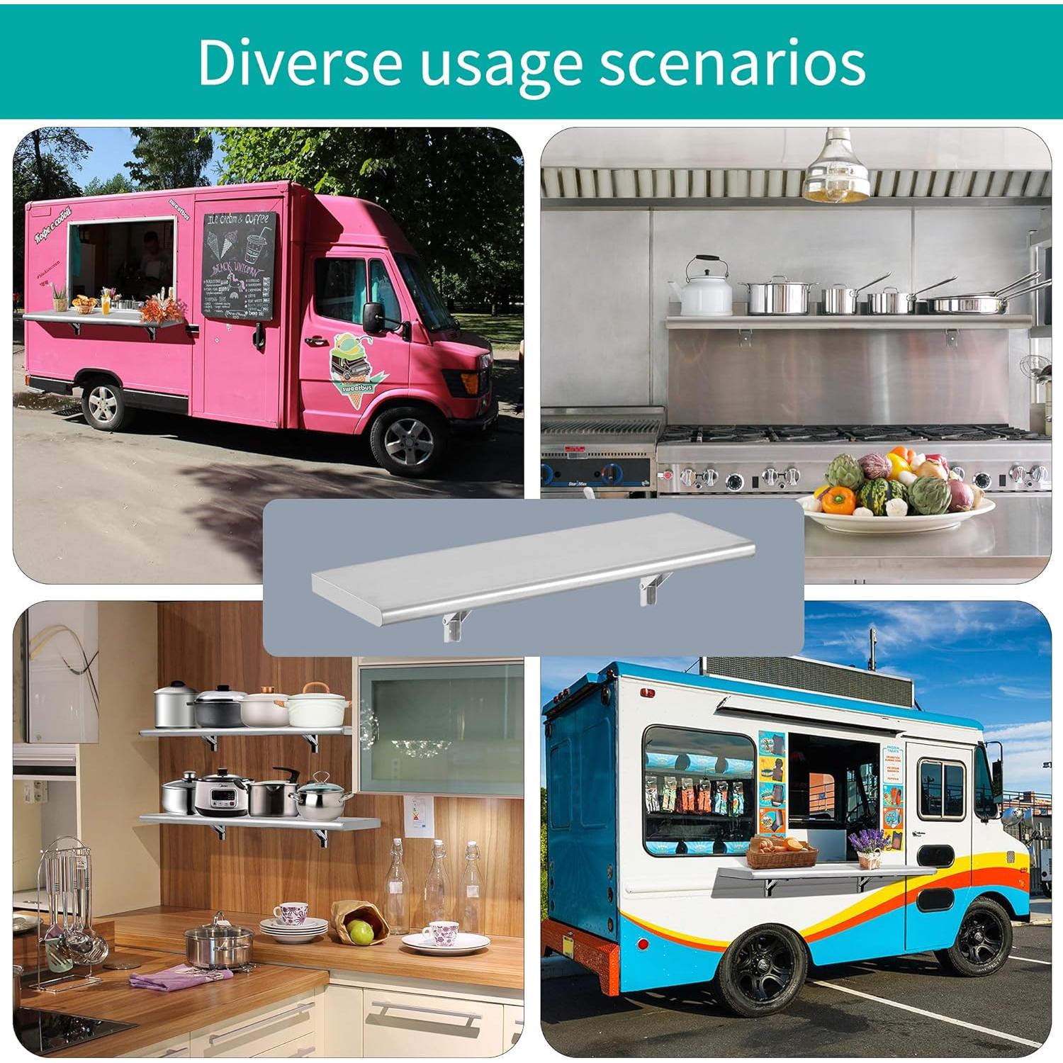 Estante de Acero Inoxidable Picesa H60 91.44x30.48 cm Ajustable