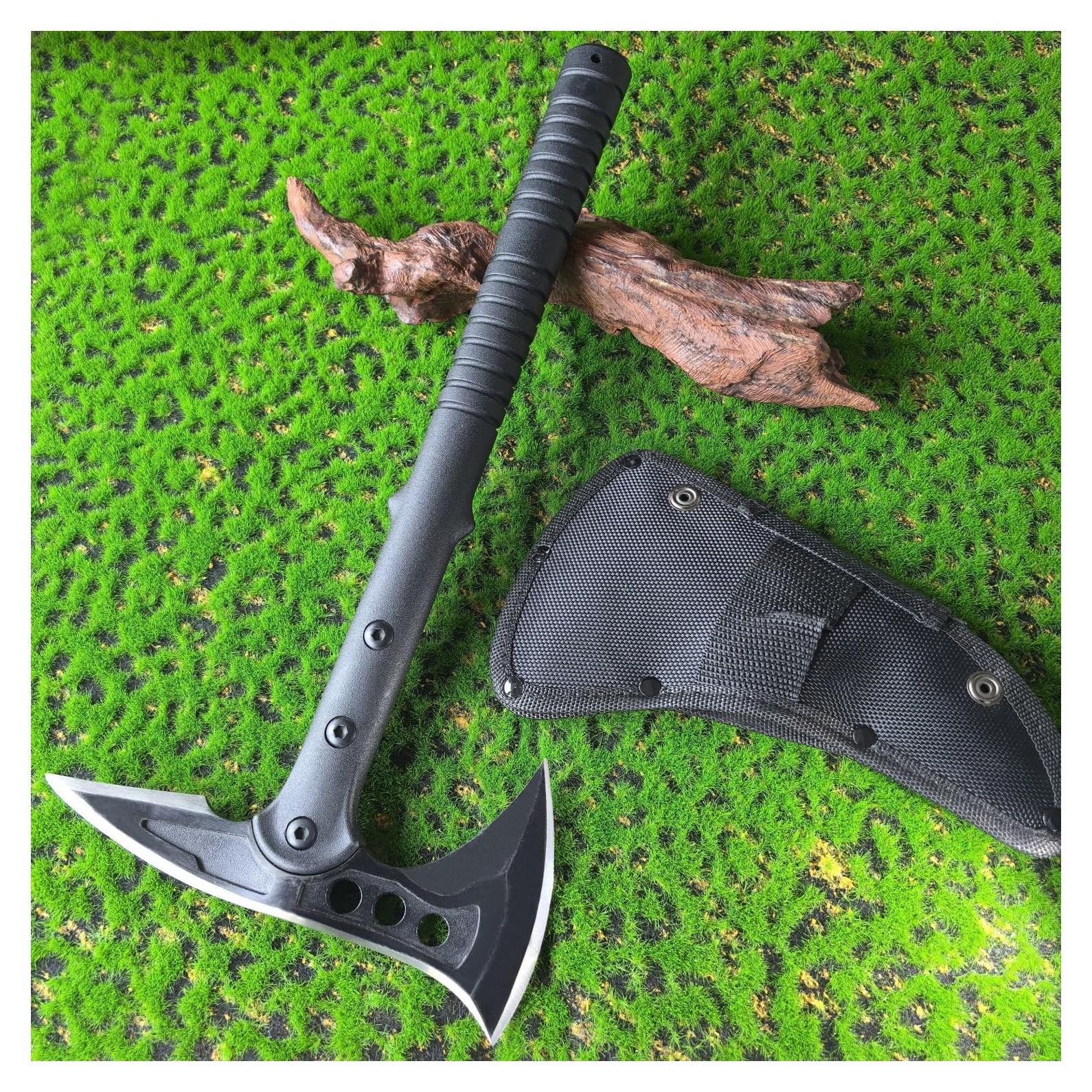 Hacha de Camping Doom Blade 38.1 cm, Tomahawk Táctico con Funda