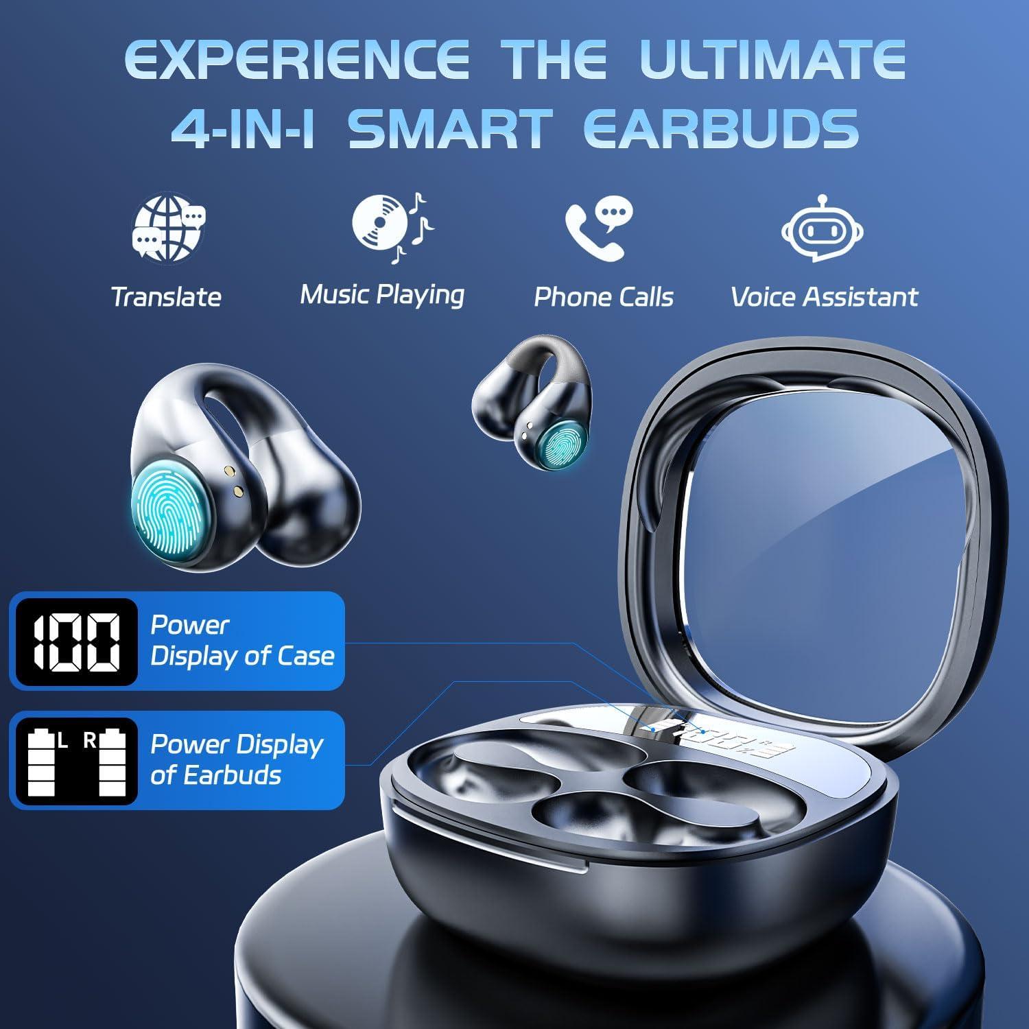 Auriculares de Traducción AI JR01 Negro - 144 Idiomas, 52h Batería