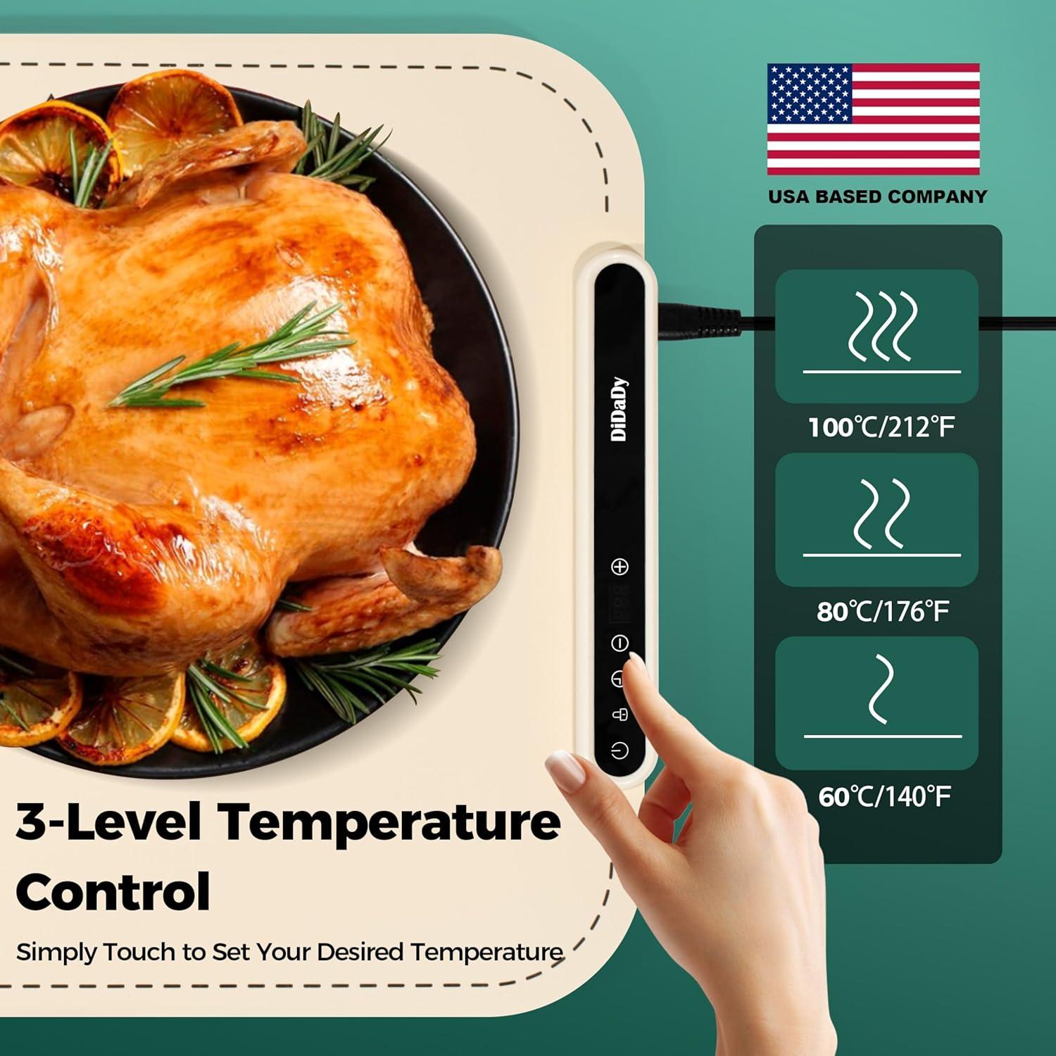 Alfombrilla Calentadora DiDaDy 60x38 cm 3 Niveles Eléctrica