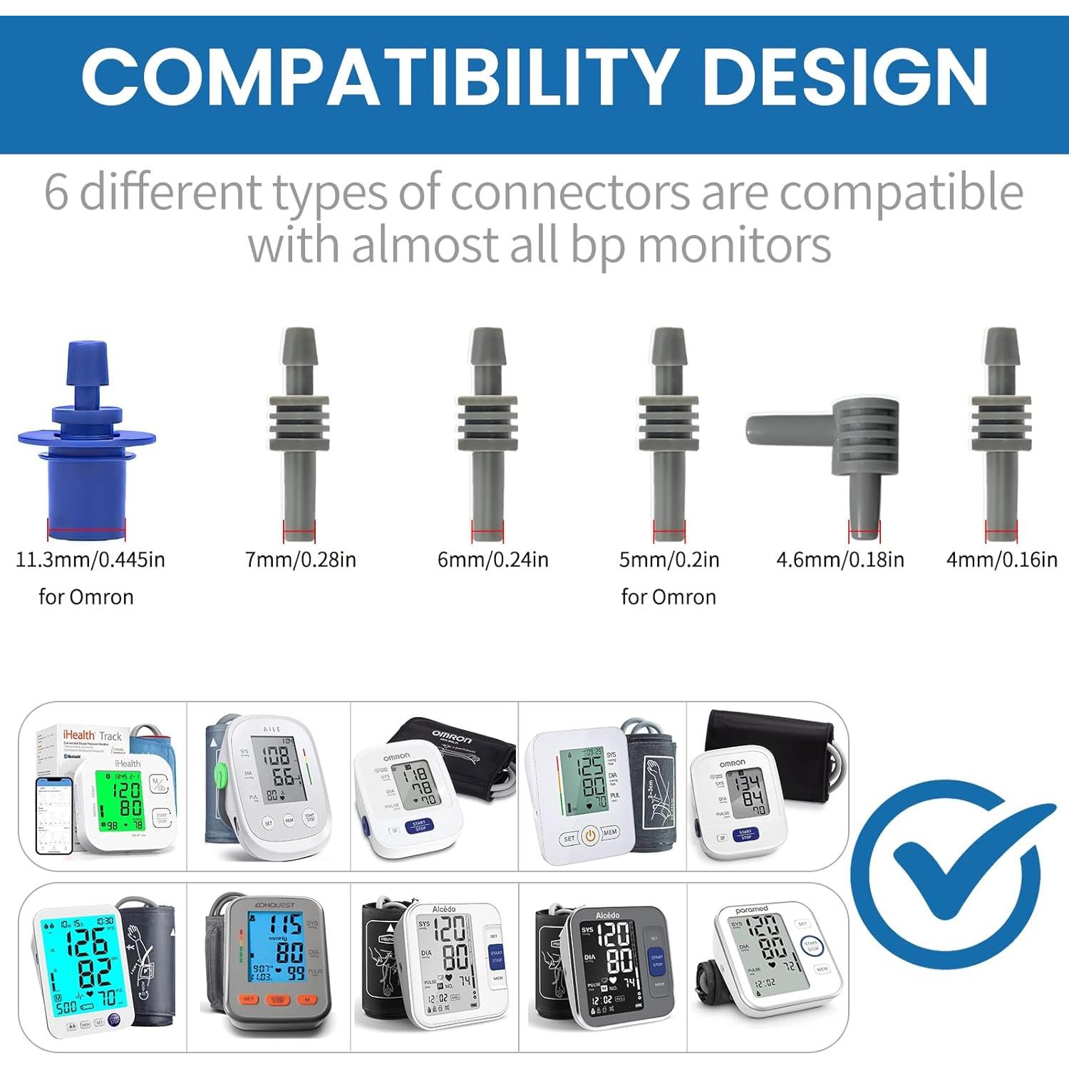 Adaptador de Conectores de Manguito de Presión Arterial ZIQING - 6 Tipos Compatibles