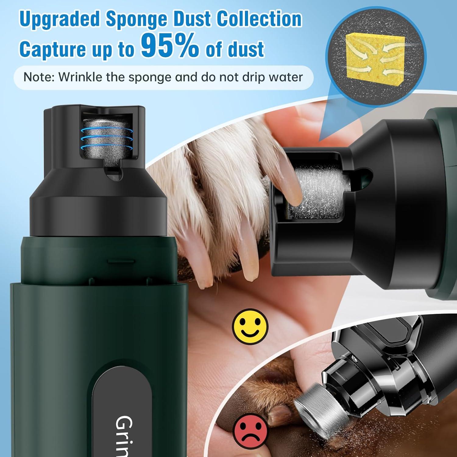 Cortador de Uñas Eléctrico Barkitty Verde 7 Velocidades para Perros