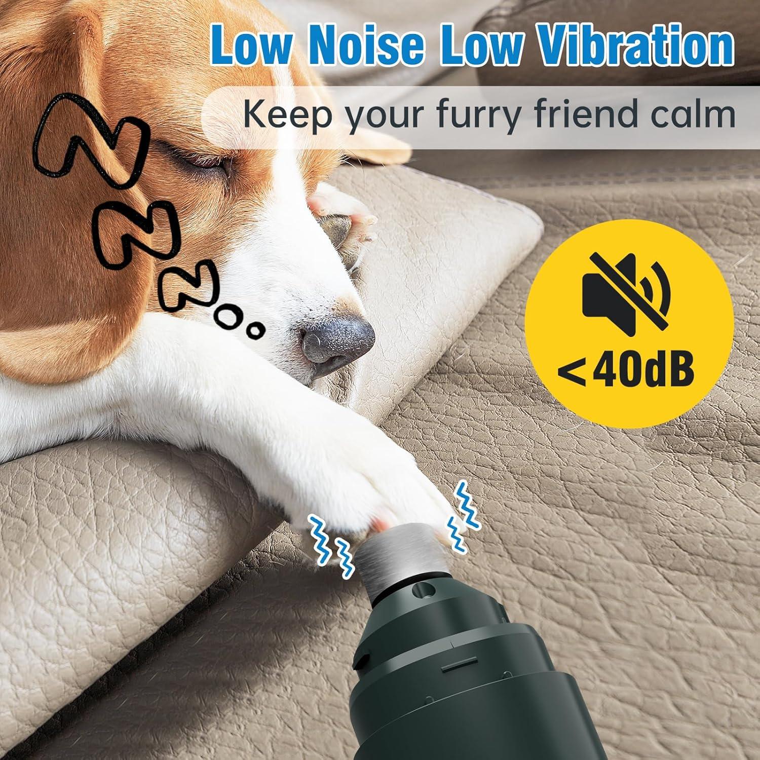 Cortador de Uñas Eléctrico Barkitty Verde 7 Velocidades para Perros