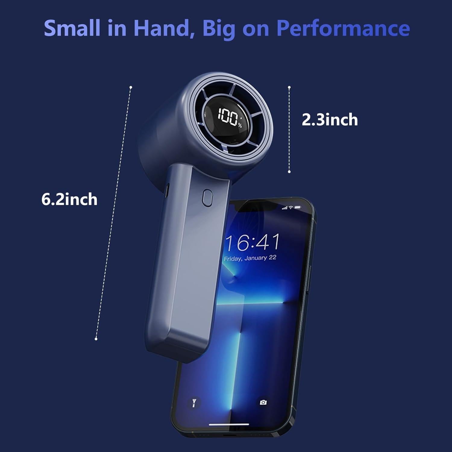 Ventilador Portátil de Mano CIBAIL G1 Recargable USB 3 Velocidades