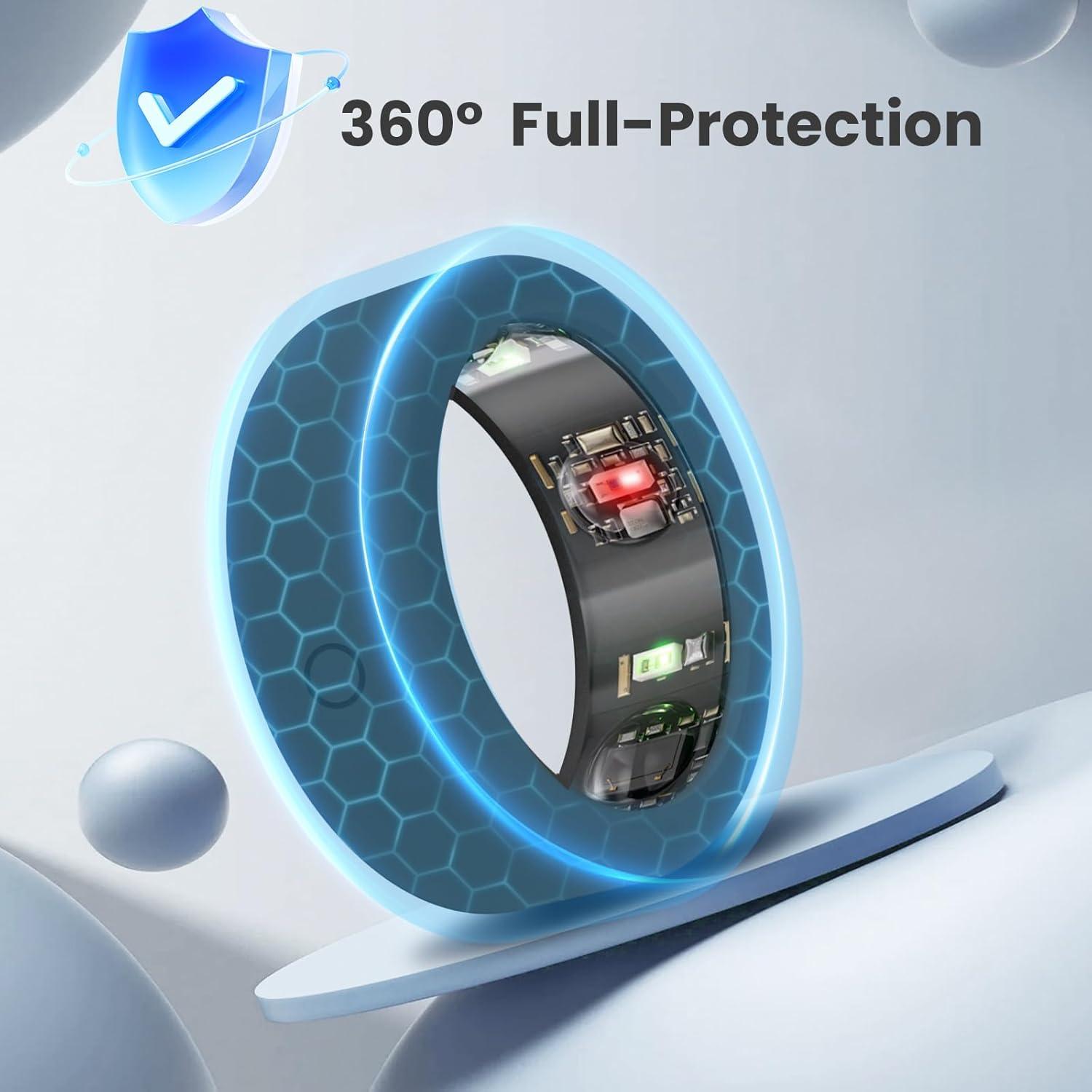 12Packs Ring-Cover for Oura-Ring-Gen-4/Gen-3 Protector - Upgraded Anti-Slip Anti-Scratch Elastic Silicone Cover for Ultrahuman Air/RingConn/Samsung Ring Multicolor for Men Women