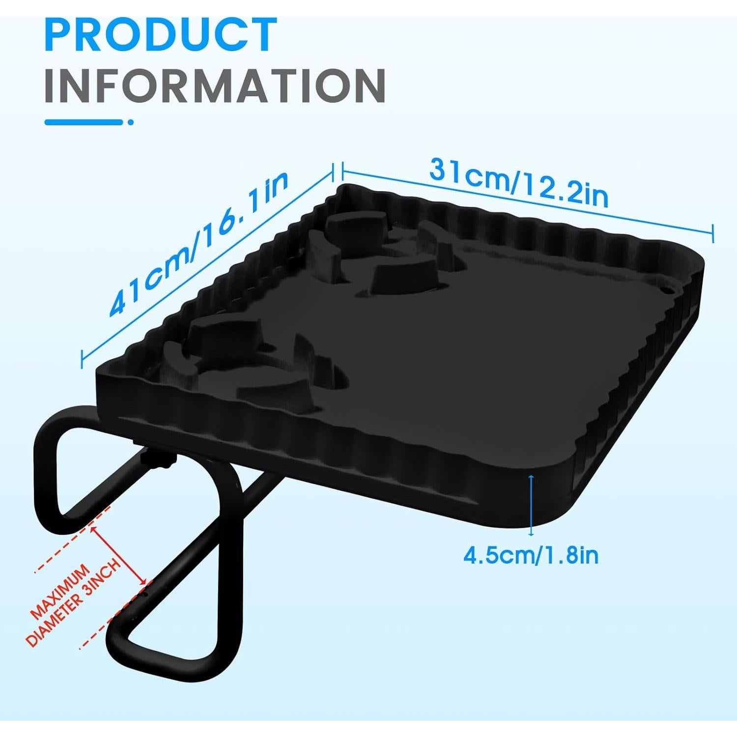 Barra de piscina elevada Tryitsbest negra para bebidas y snacks