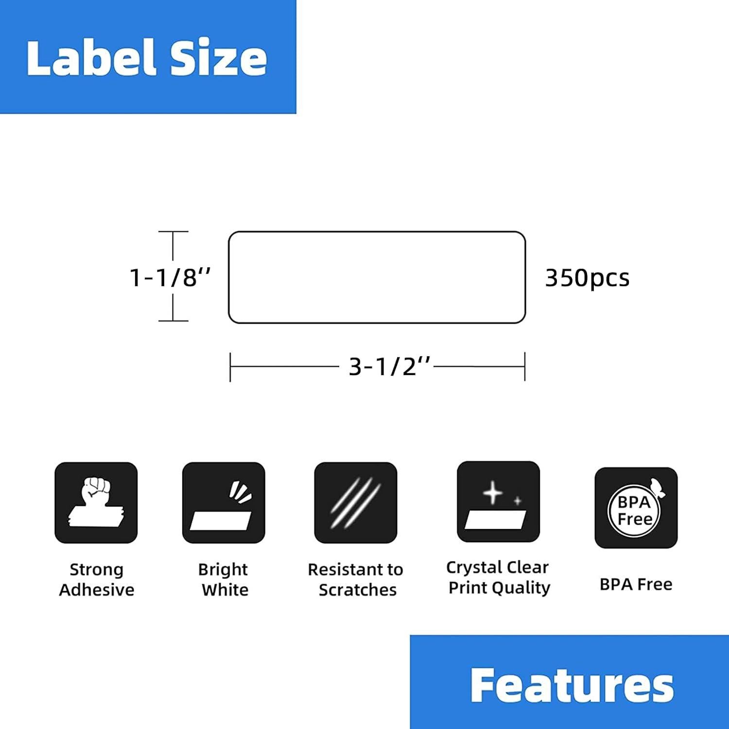 Etiquetas Térmicas Printholic 28mm x 89mm 24 Rollos 8400 Etiquetas