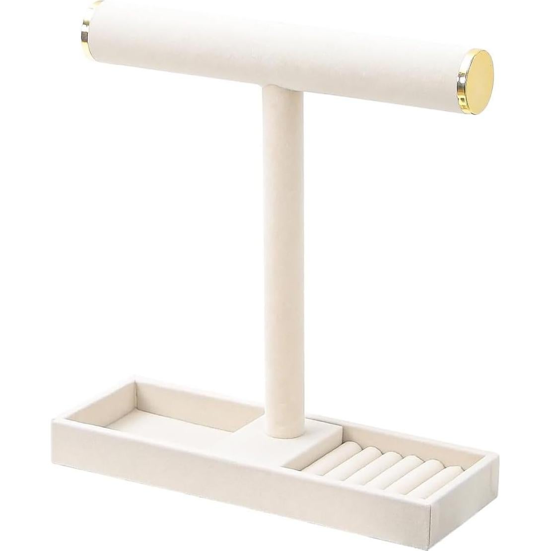 Soporte Organizador de Joyería Coward Beige Terciopelo Multiuso