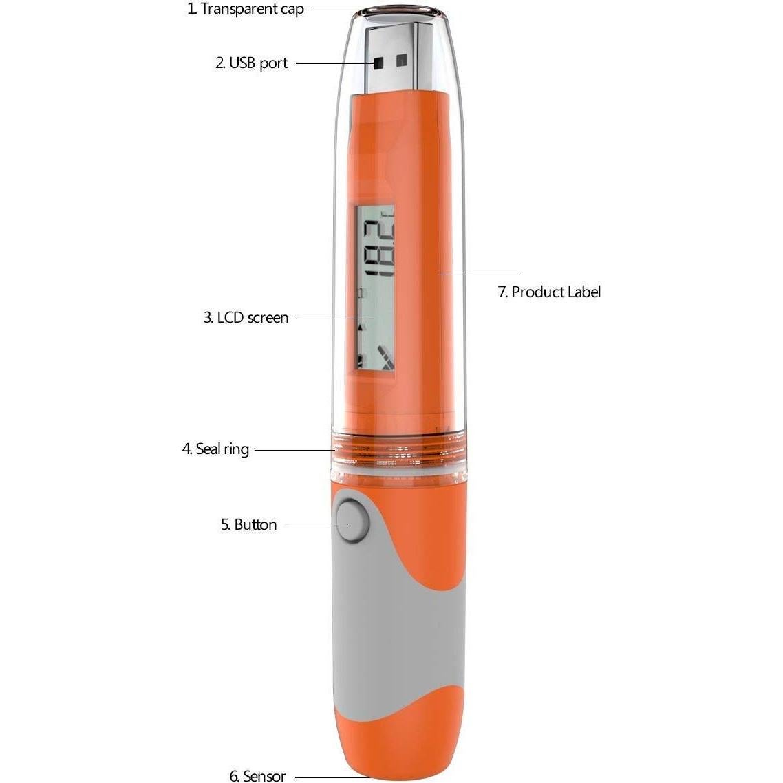 Registrador de Datos de Temperatura y Humedad Elitech RC-51H -30°C a 70°C
