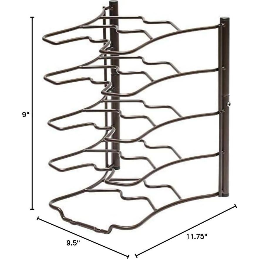 Organizador de Sartenes Deco Brothers Bronce 5 Niveles 24x23x30.5cm