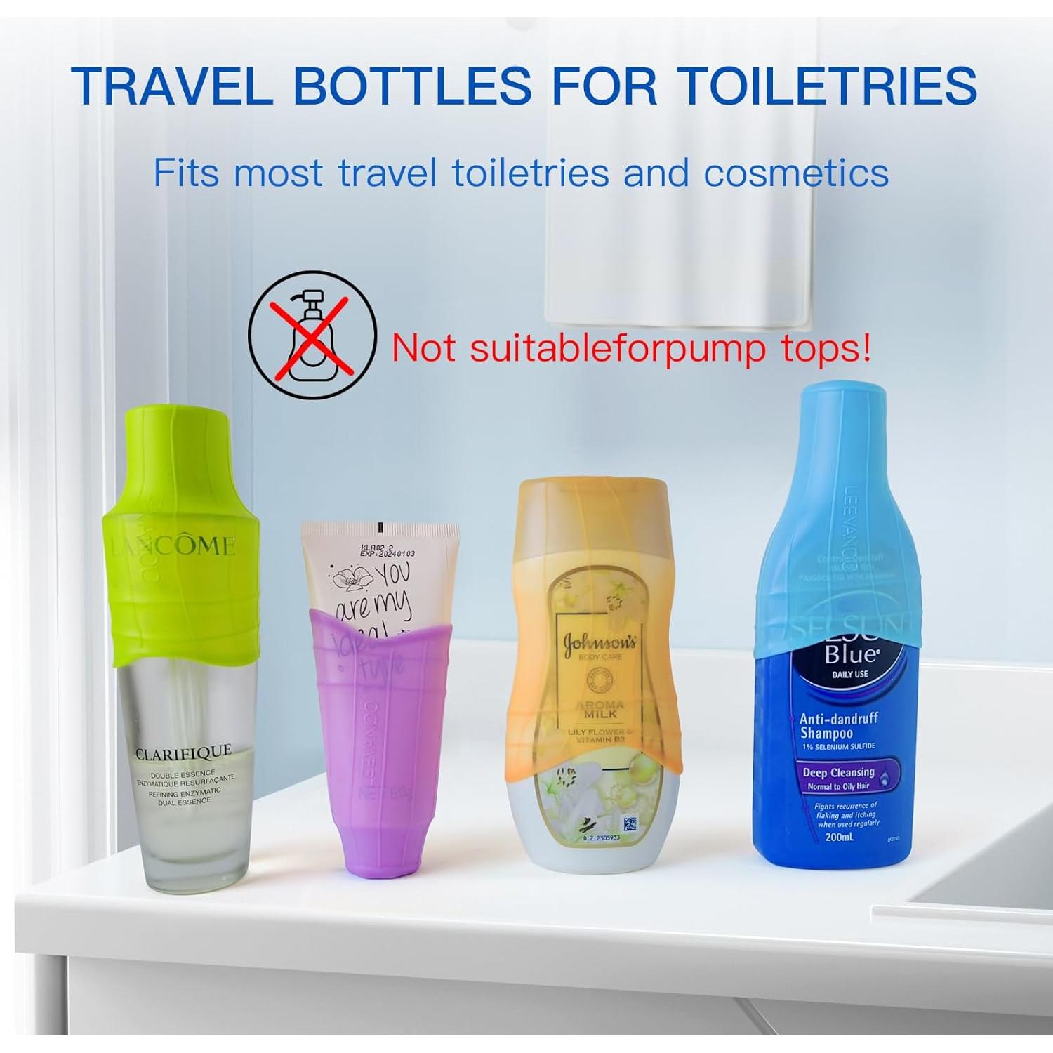 Mangas de Silicona LEEVANOO 8 PCS para Artículos de Tocador