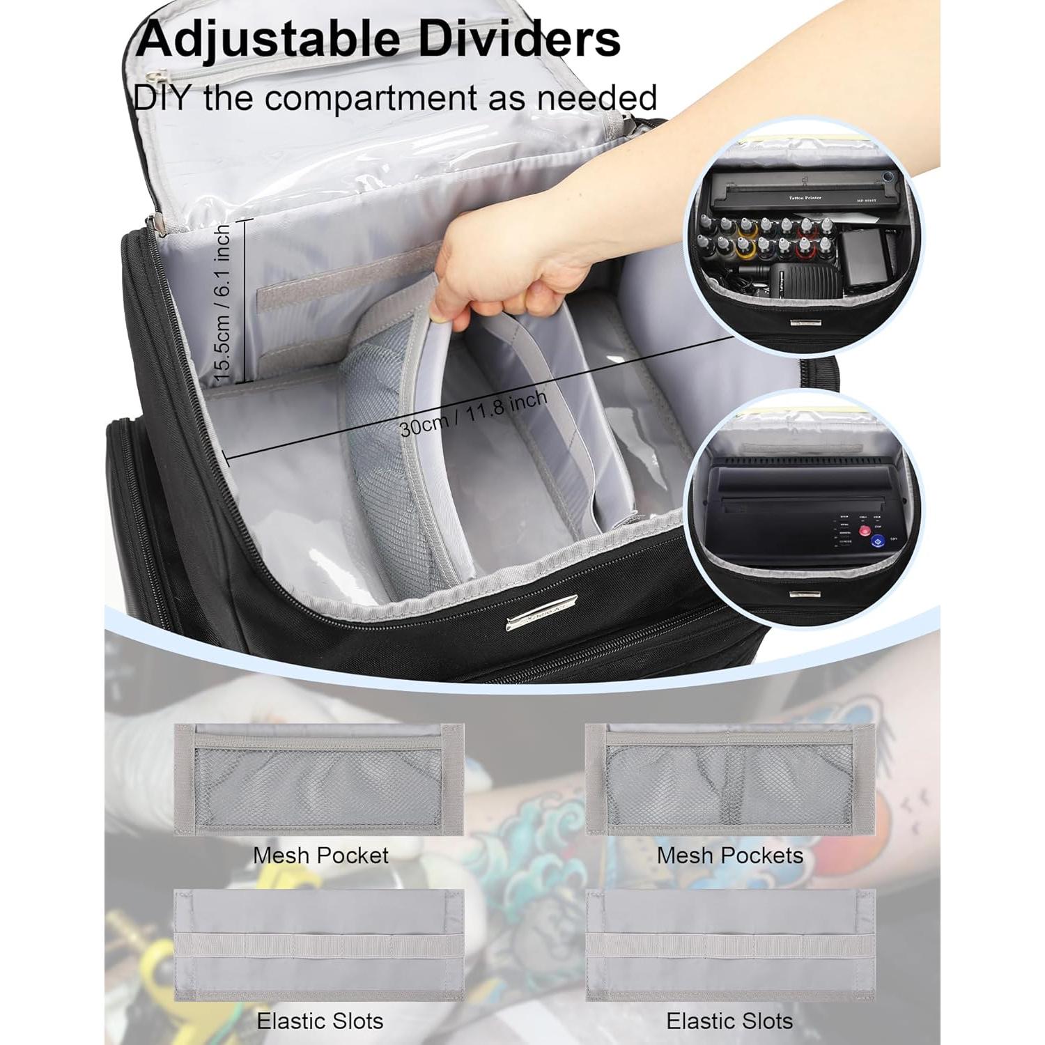 Maleta de Viaje para Tatuajes Relavel - Mochila Grande Negra