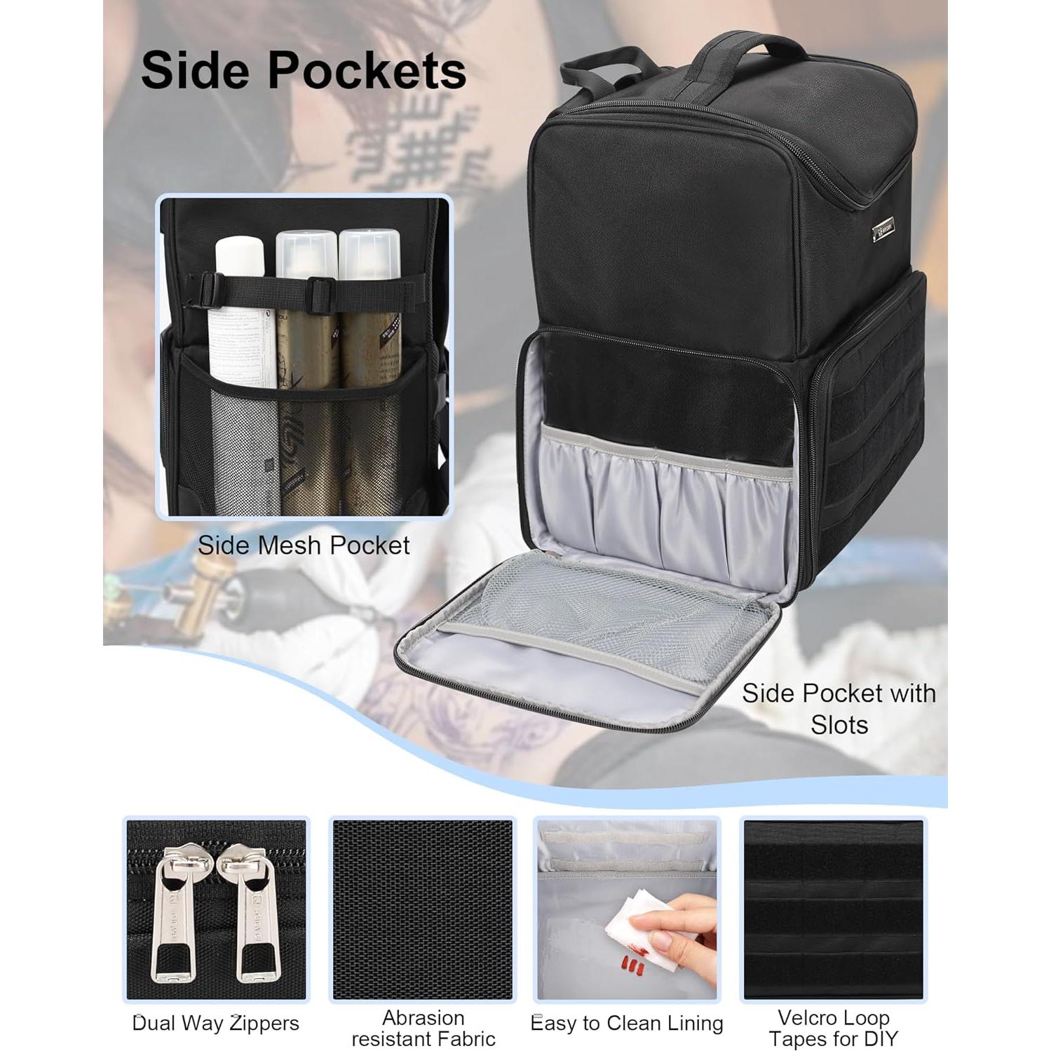 Maleta de Viaje para Tatuajes Relavel - Mochila Grande Negra