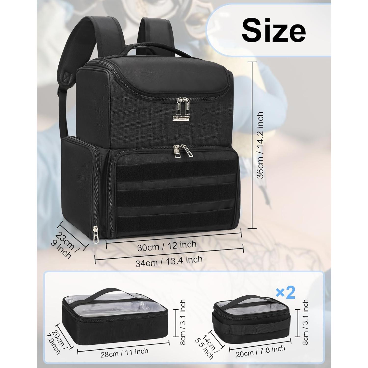 Maleta de Viaje para Tatuajes Relavel - Mochila Grande Negra