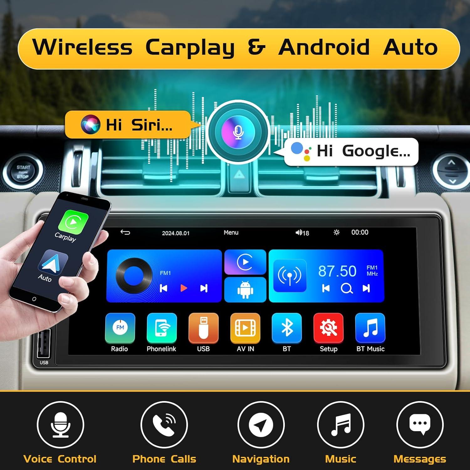 Estéreo de Coche Lussuvox UN 9540C 7" Bluetooth CarPlay Android Auto