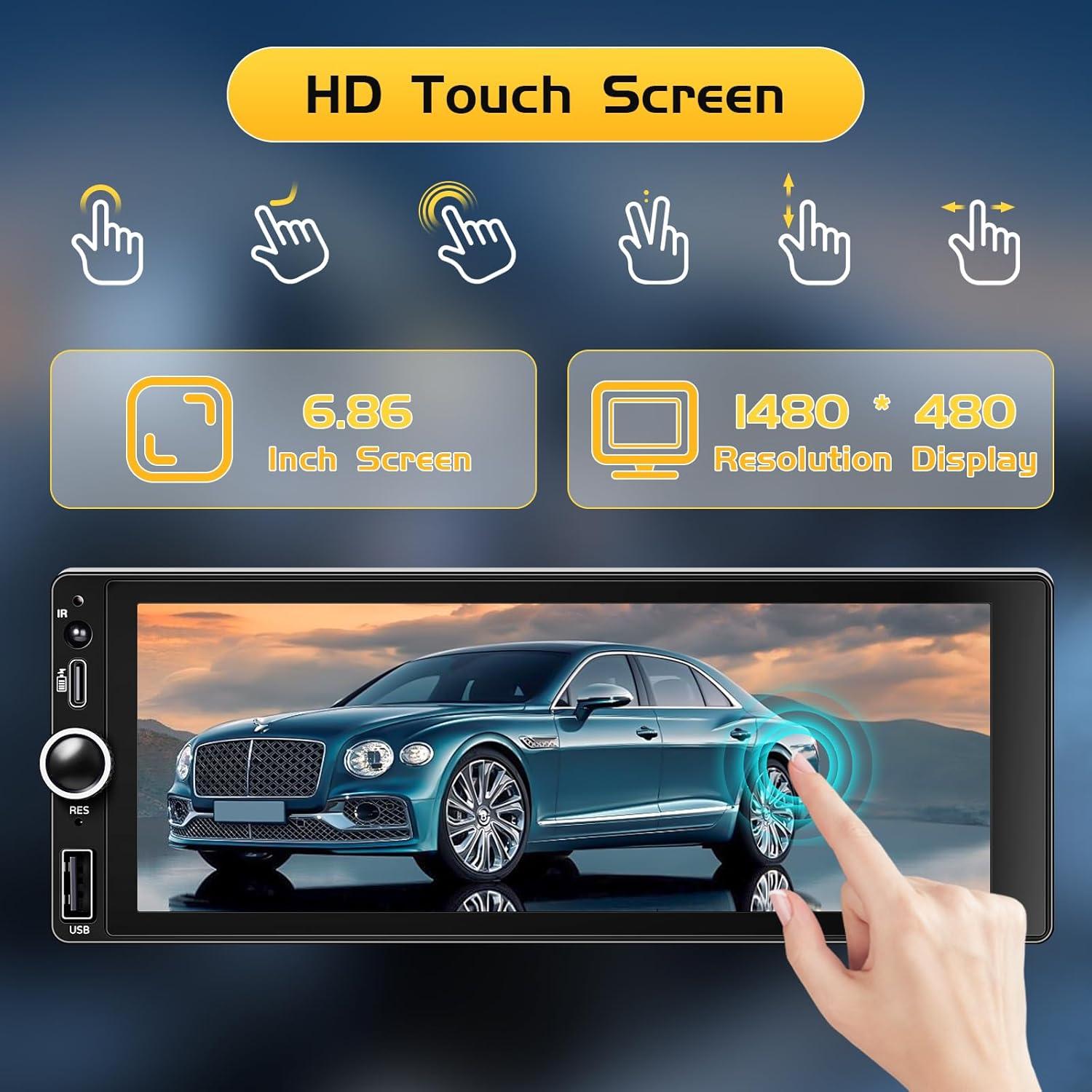 Estéreo de Coche Lussuvox UN 9540C 7" Bluetooth CarPlay Android Auto