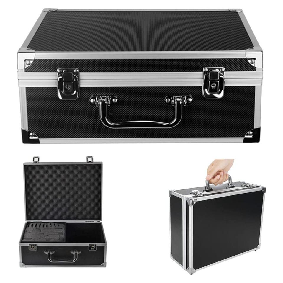 Caja de Maquillaje para Tatuajes Yuelong Negra 32x24x13 cm Doble Cerradura