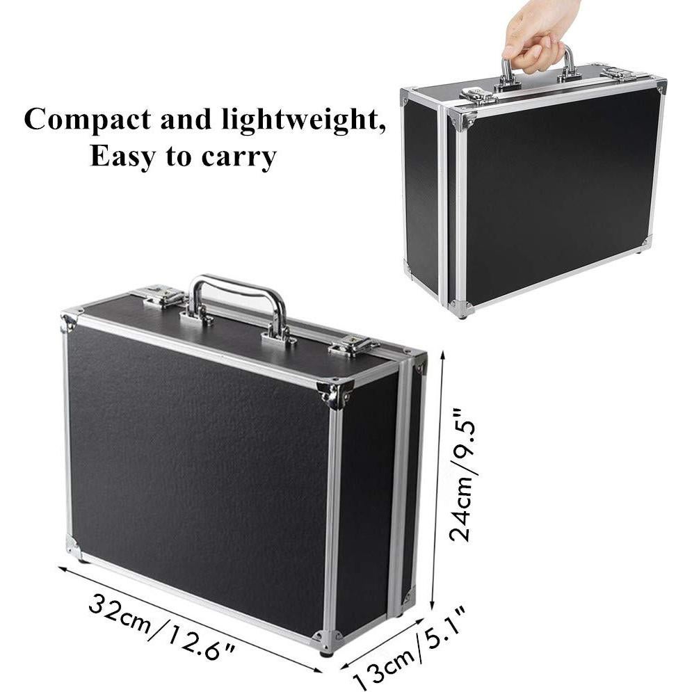 Caja de Maquillaje para Tatuajes Yuelong Negra 32x24x13 cm Doble Cerradura