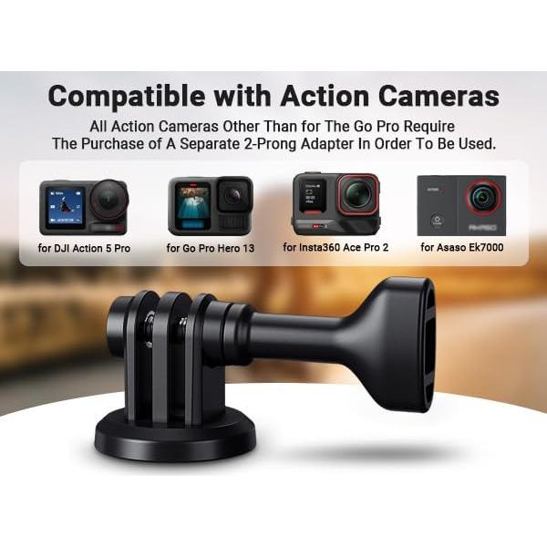 Adaptador de Trípode JJC 1/4"-20 para Cámaras de Acción