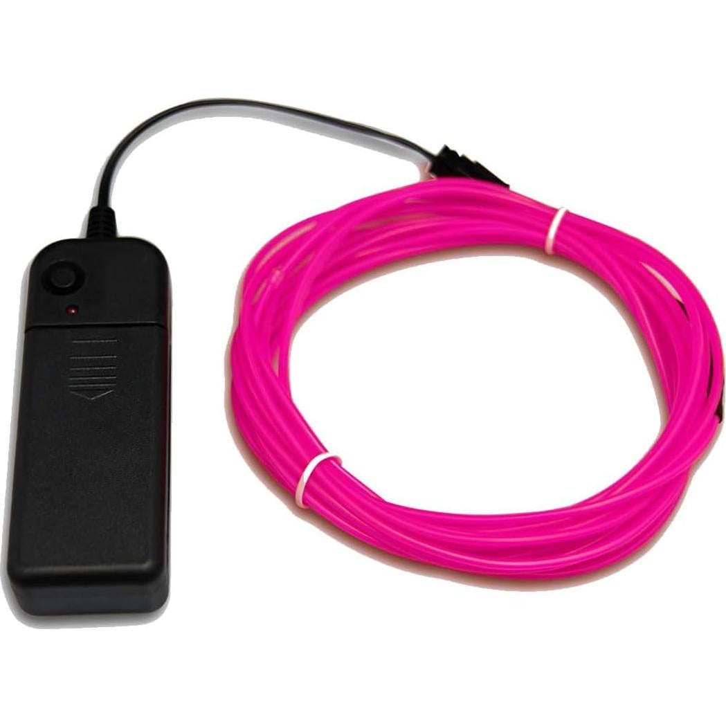 Alambre Neón Rosa 5m TiTiToo Flexible para Decoración DIY