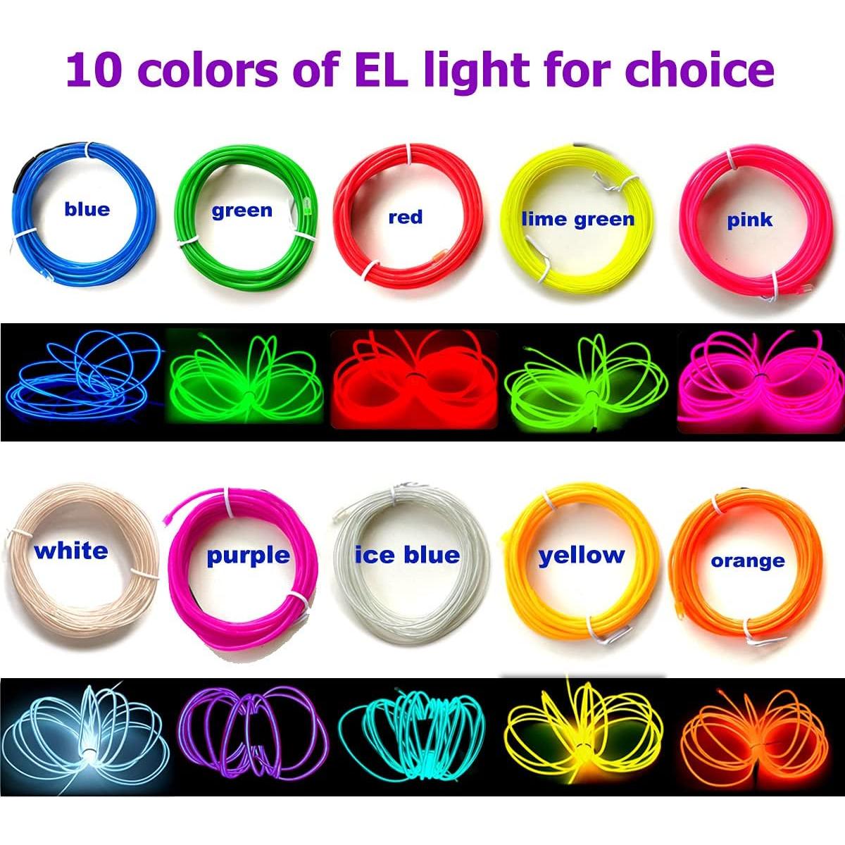 Alambre Neón Rosa 5m TiTiToo Flexible para Decoración DIY